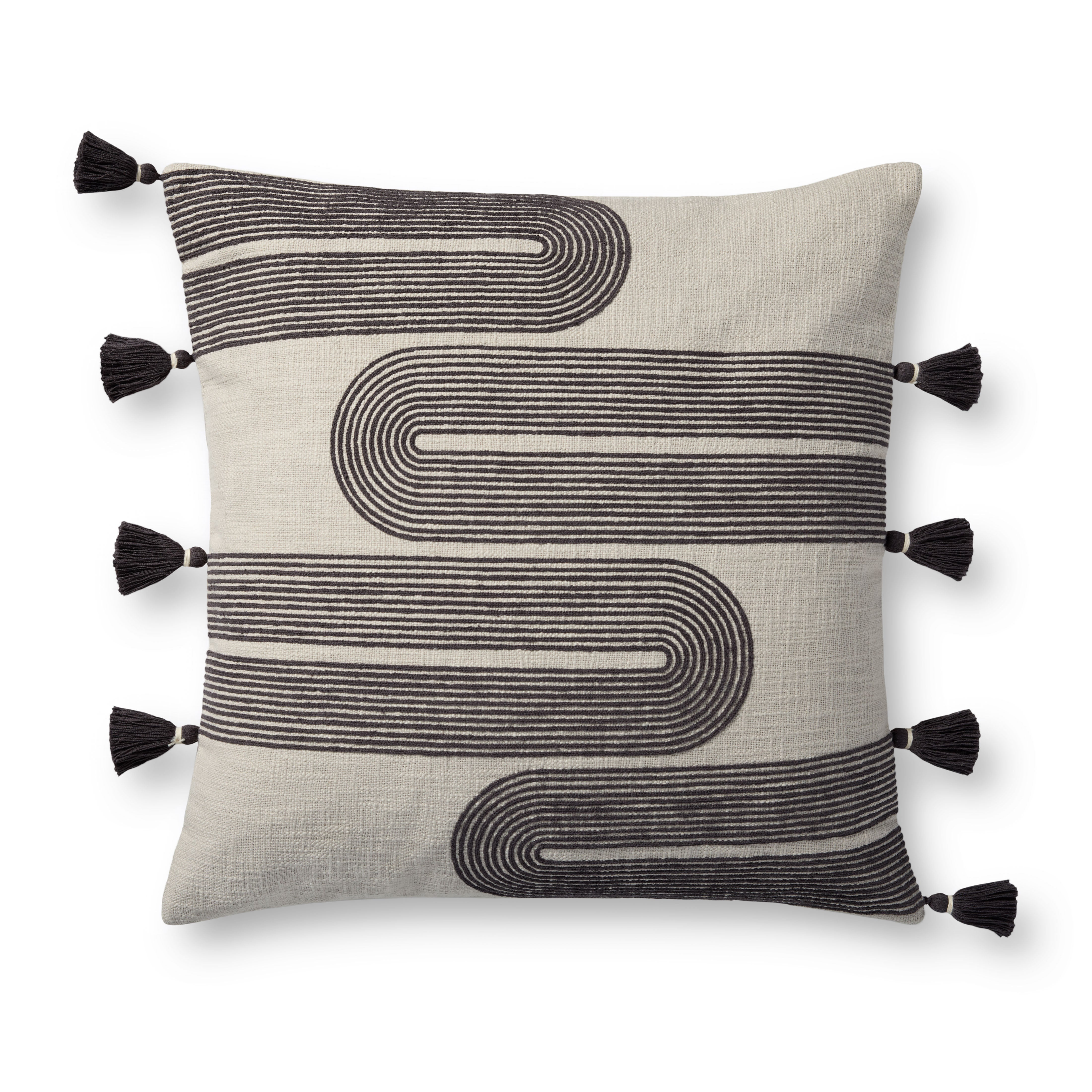 Brigette Romanek x Loloi Pillow - Black / Grey (PBR0003)