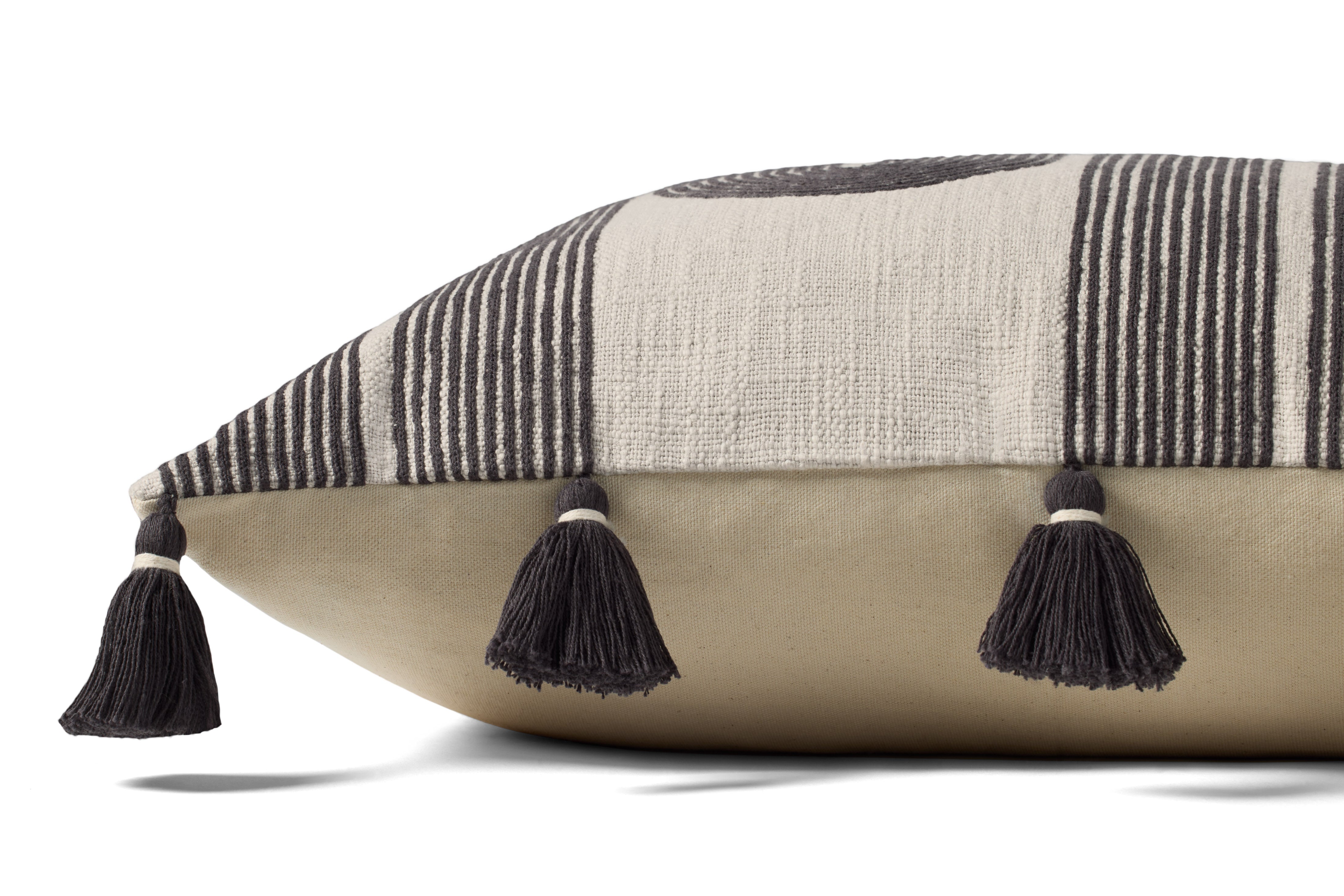 Brigette Romanek x Loloi Pillow - Black / Grey (PBR0003)