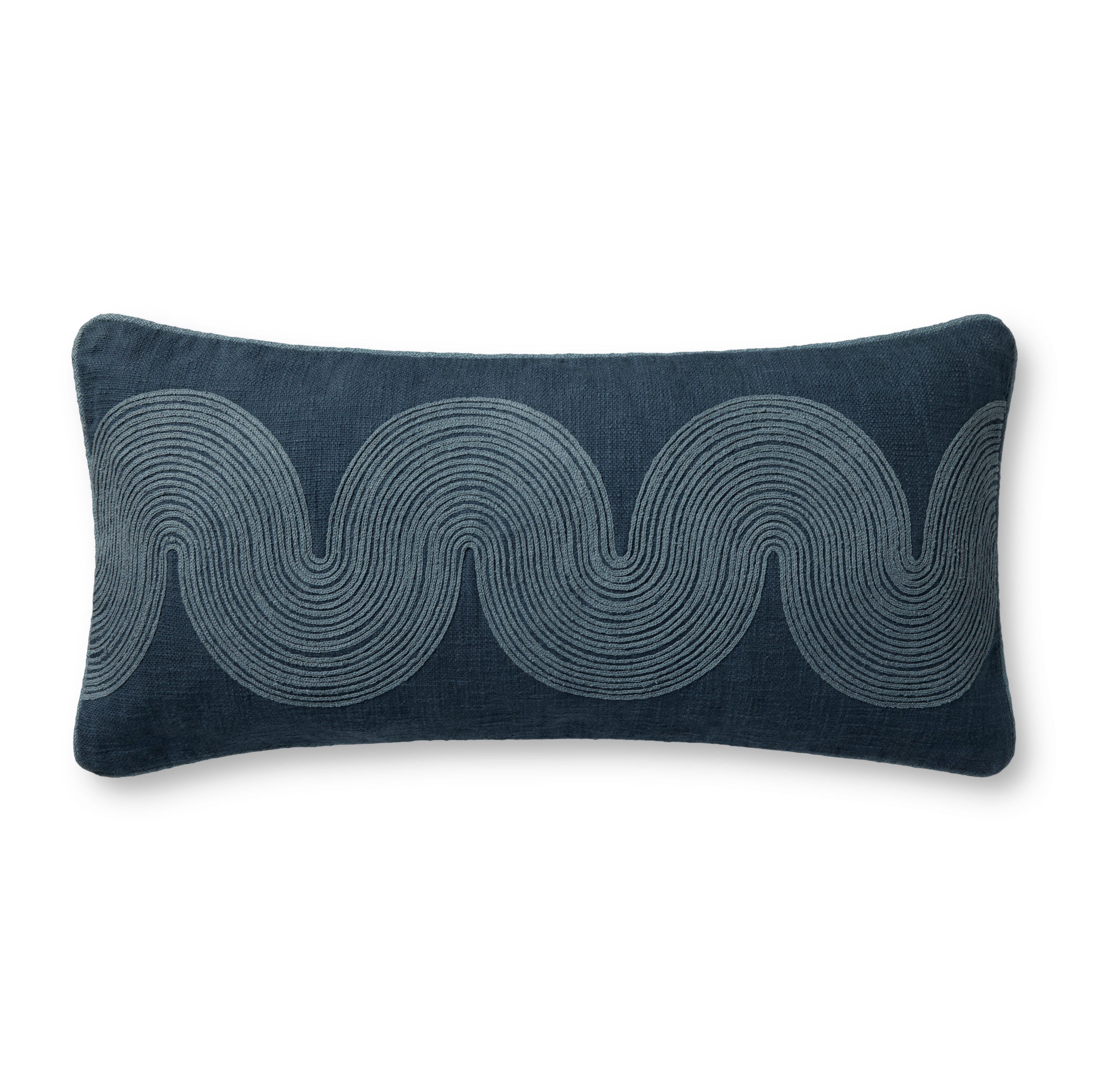 Brigette Romanek x Loloi Pillow - Navy / Blue (PBR0004)