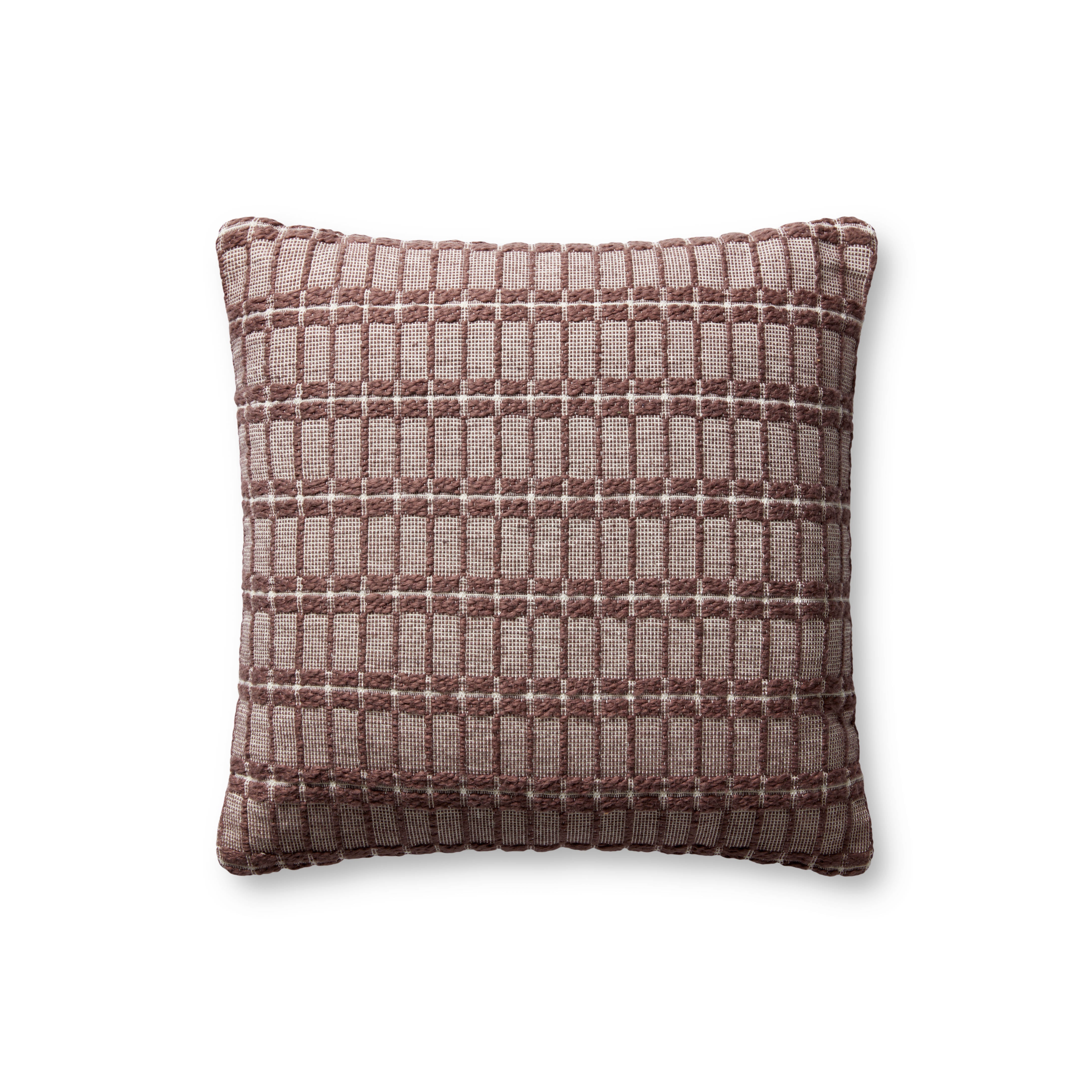Chris Loves Julia x Loloi Poe Pillow - Burgundy (PCJ0019)