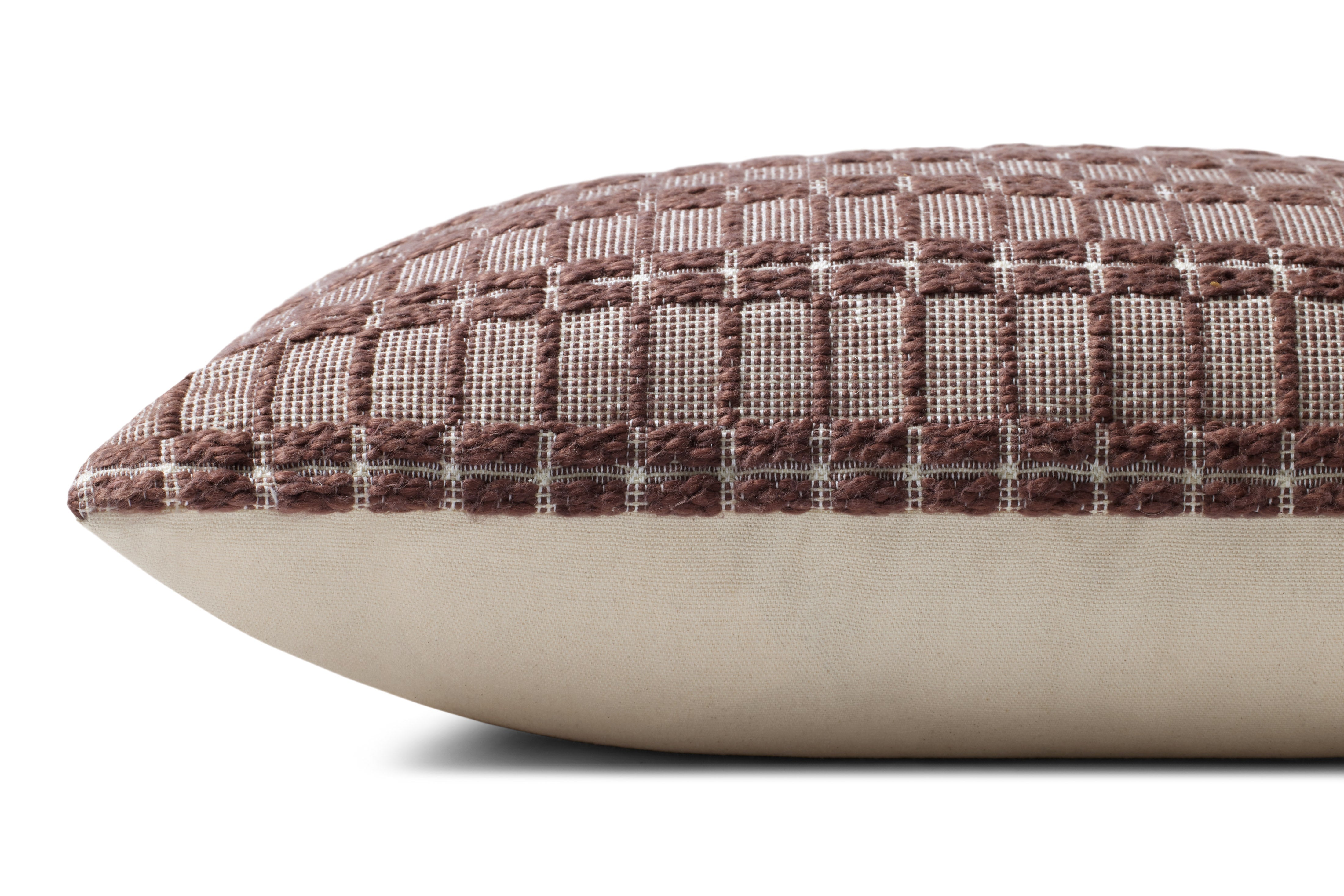 Chris Loves Julia x Loloi Poe Pillow - Burgundy (PCJ0019)