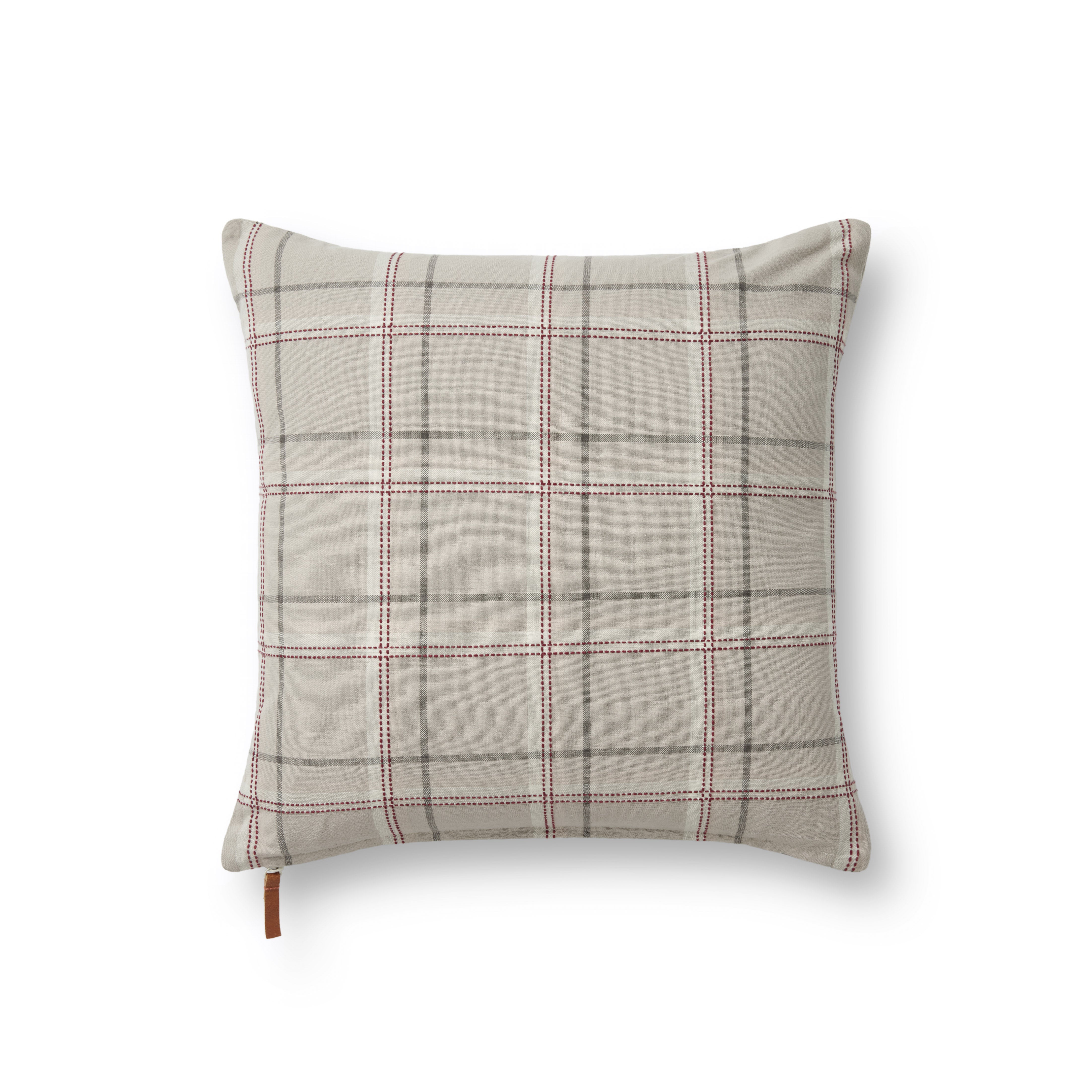 Chris Loves Julia x Loloi Teddy Pillow - Beige / Multi (PCJ0009)