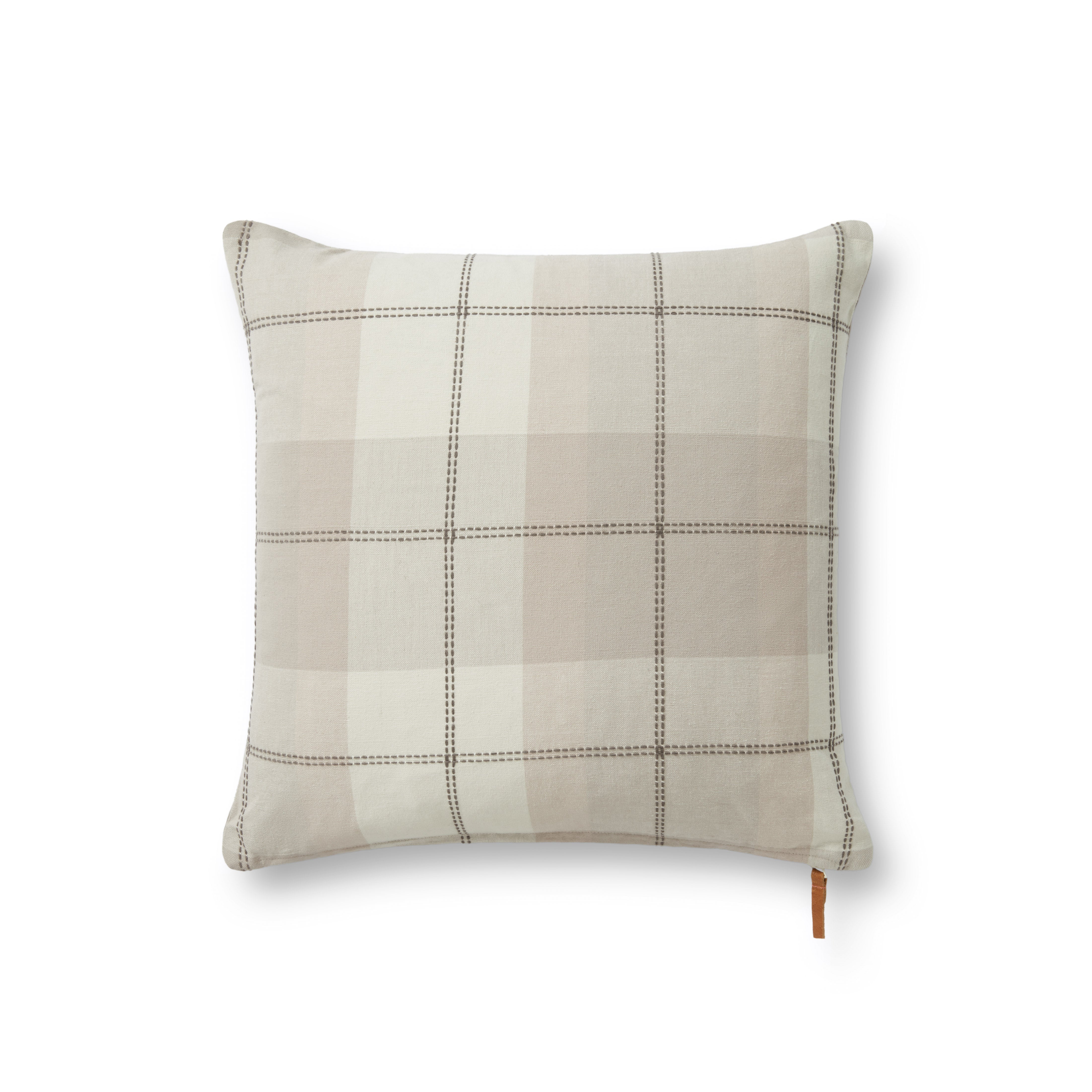 Chris Loves Julia x Loloi Teddy Pillow - Beige / Multi (PCJ0009)