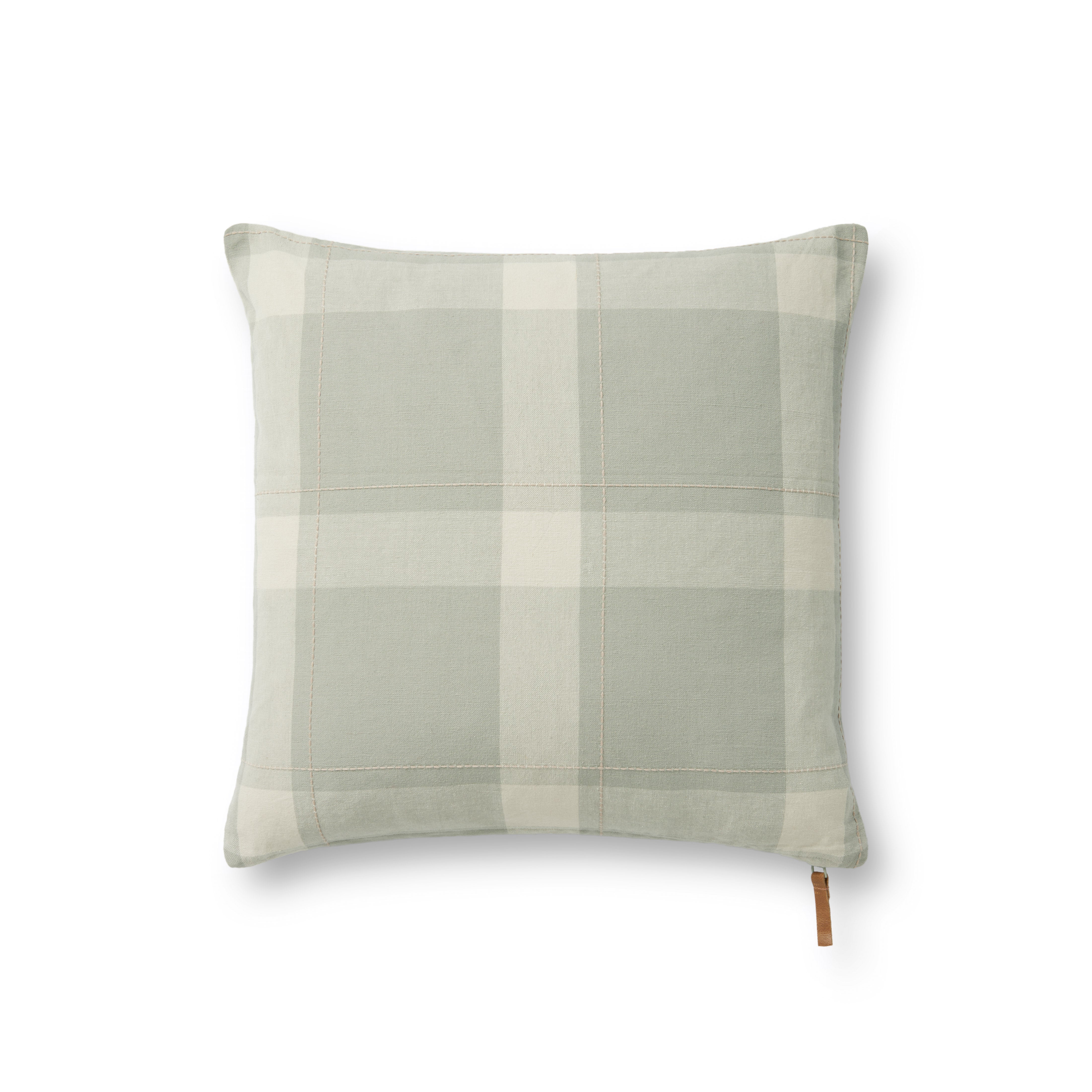 Chris Loves Julia x Loloi Linus Pillow - Sage / Multi (PCJ0010)