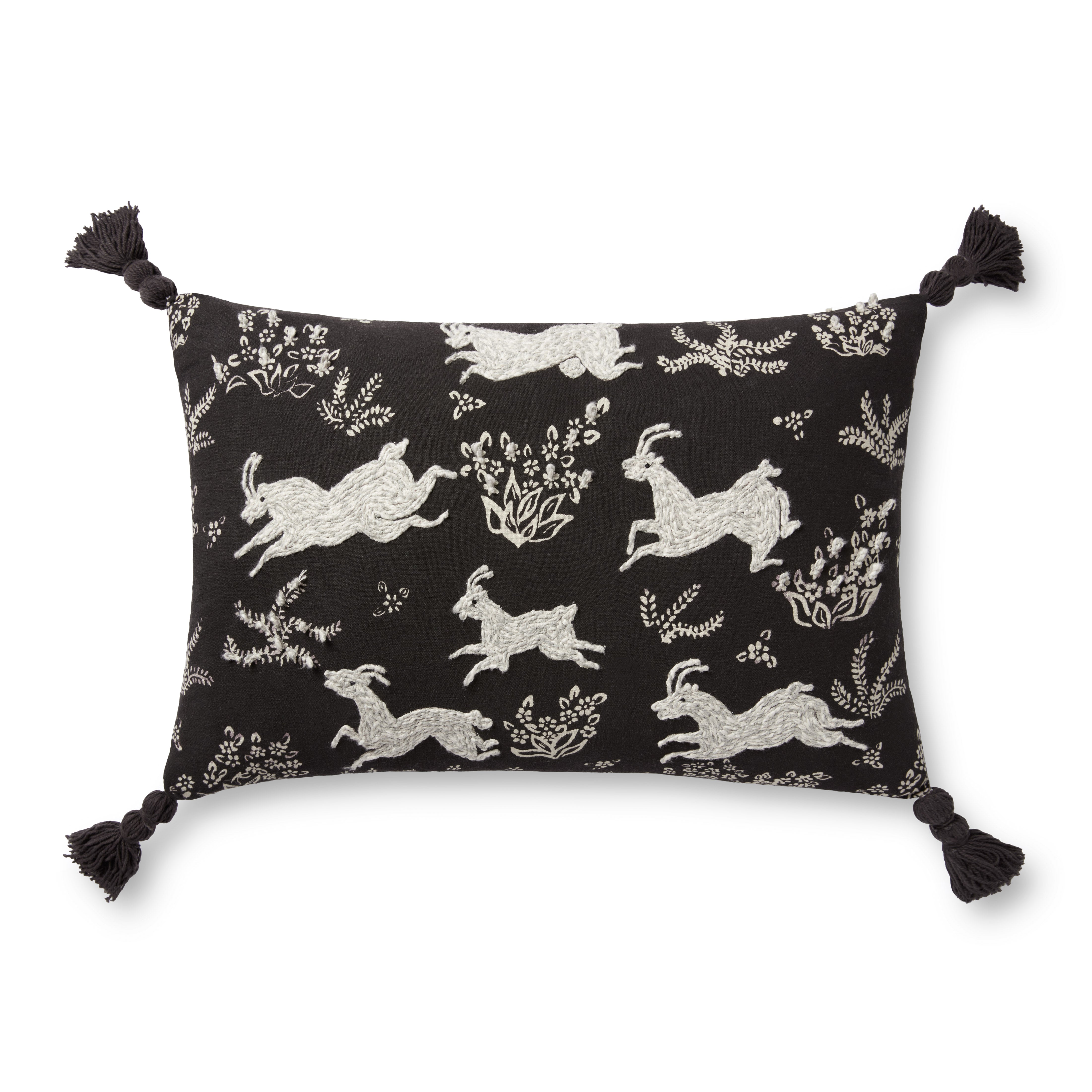Loloi Pillow - Black / Ivory (PLL0027)