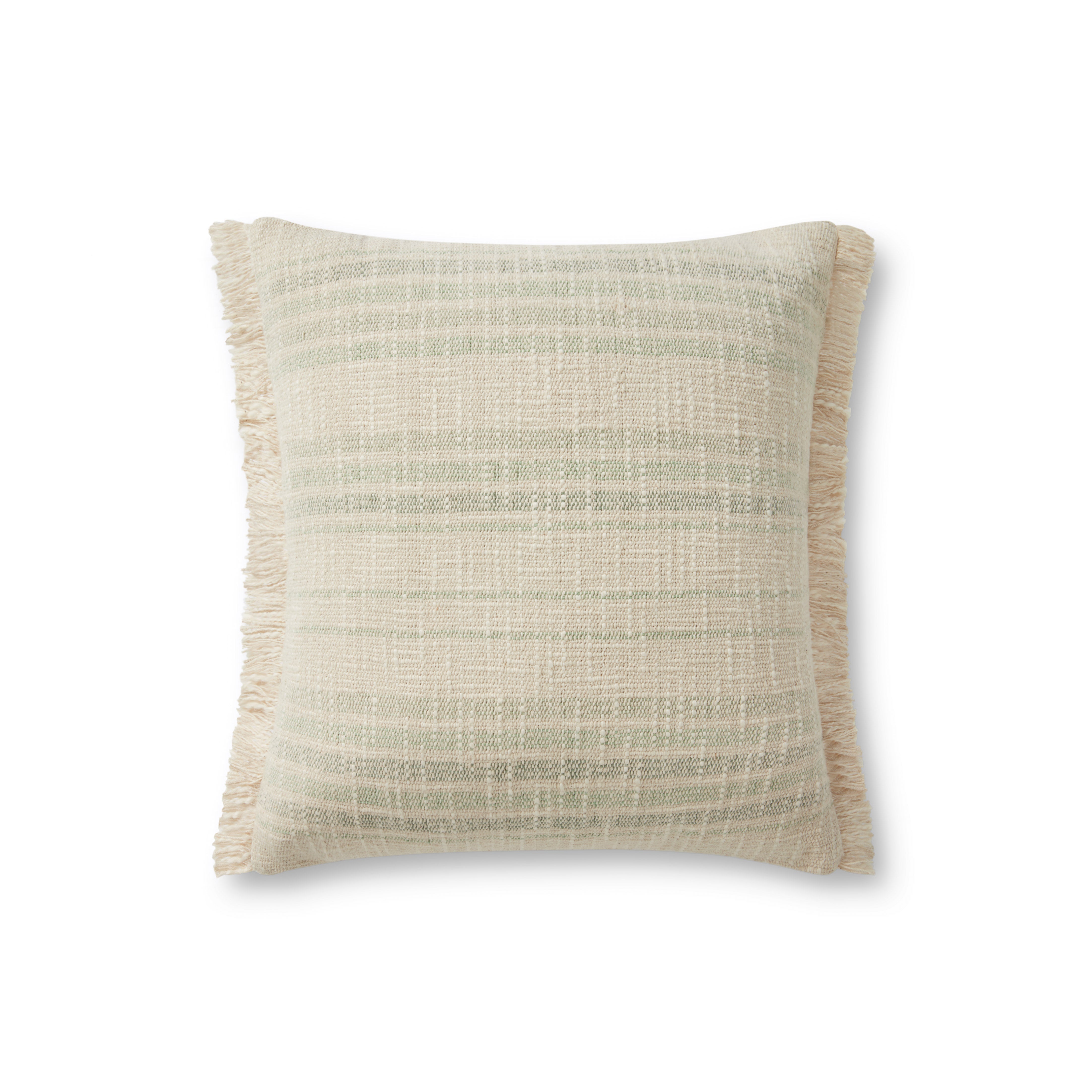 Angela Rose x Loloi Forrest Pillow - Ivory / Sage (PAR0007)