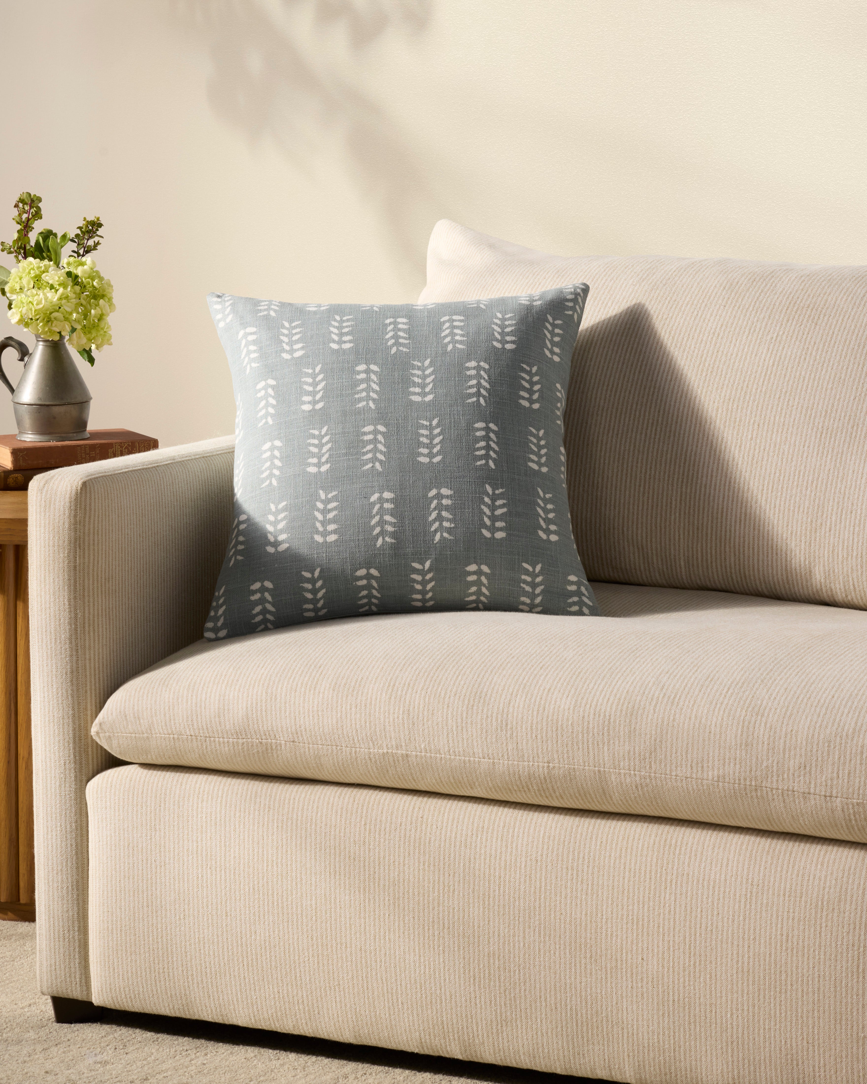 Chris Loves Julia x Loloi Tully Pillow - Light Blue (PCJ0024)