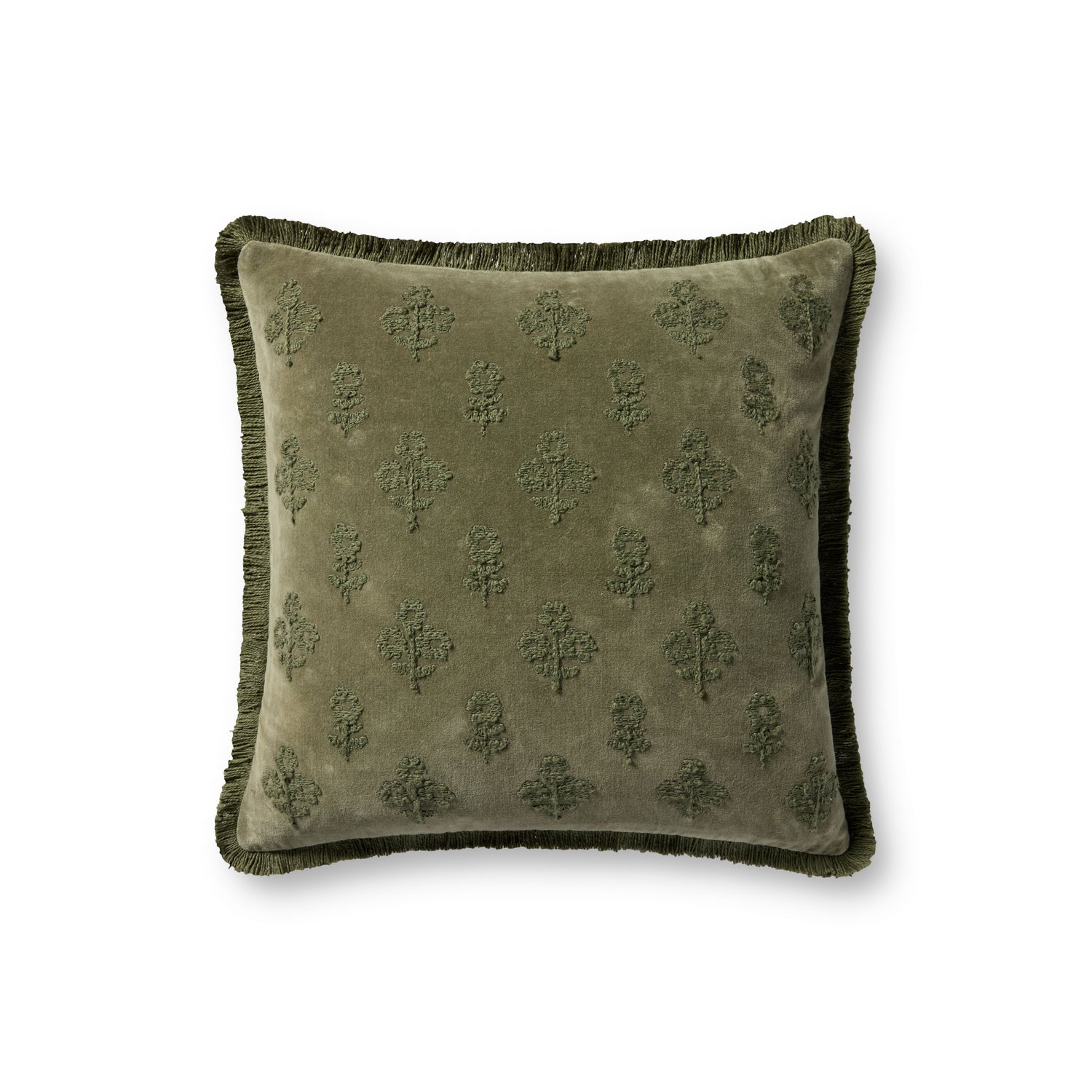 Chris Loves Julia x Loloi Darla Pillow - Olive (PCJ0025)