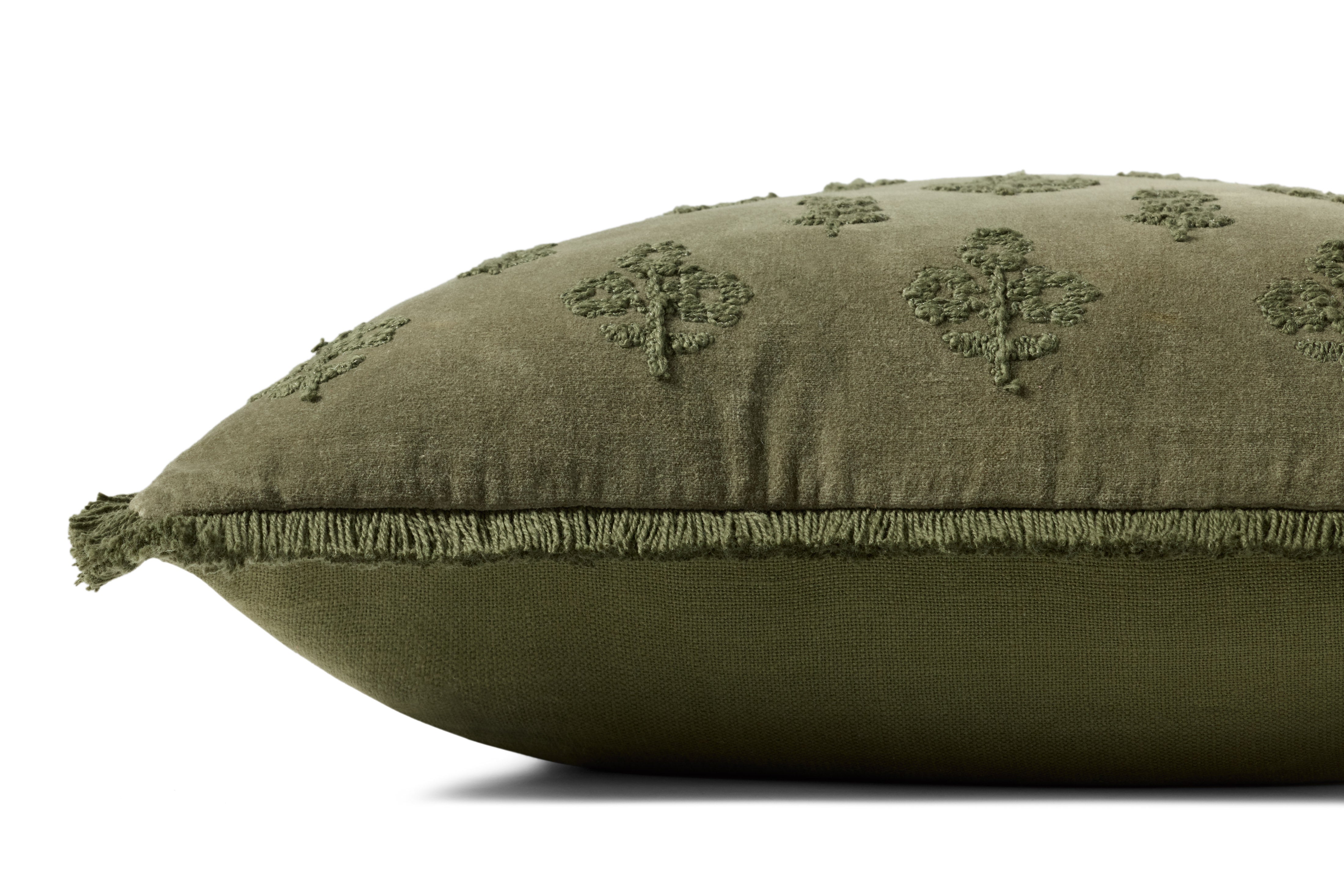 Chris Loves Julia x Loloi Darla Pillow - Olive (PCJ0025)