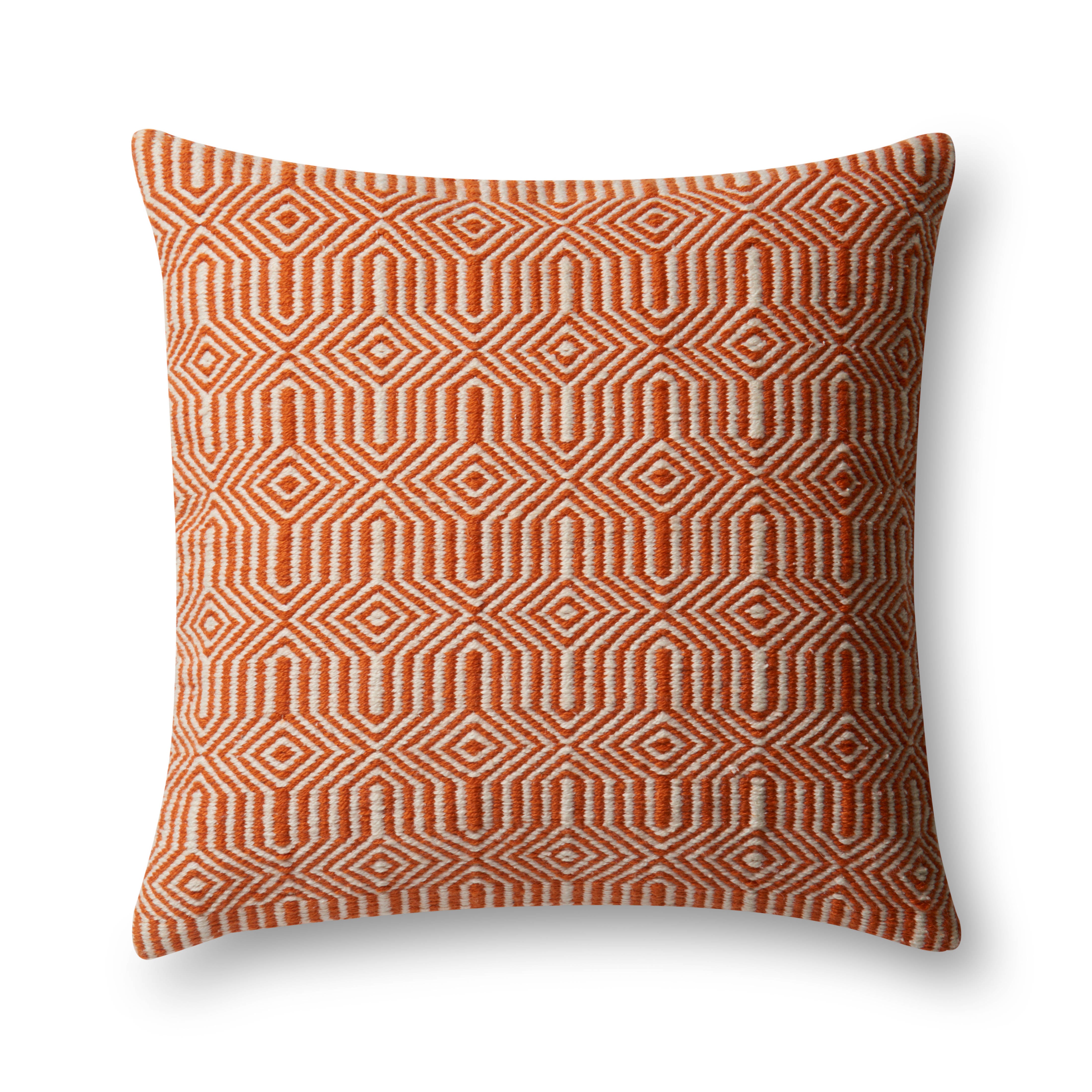 Loloi Pillow - Orange / Ivory (P0339)