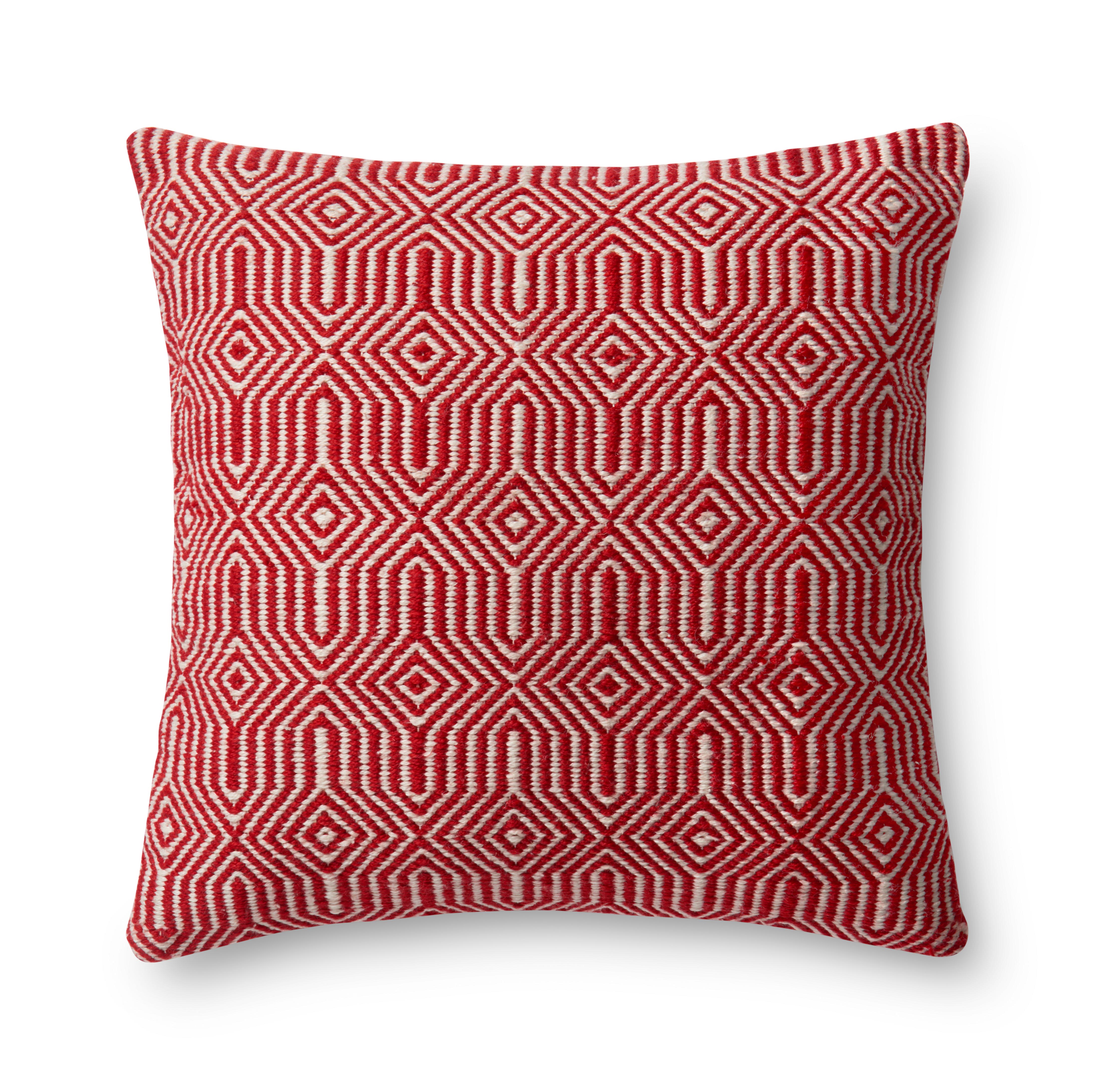 Loloi Pillow - Red / Ivory (P0339)