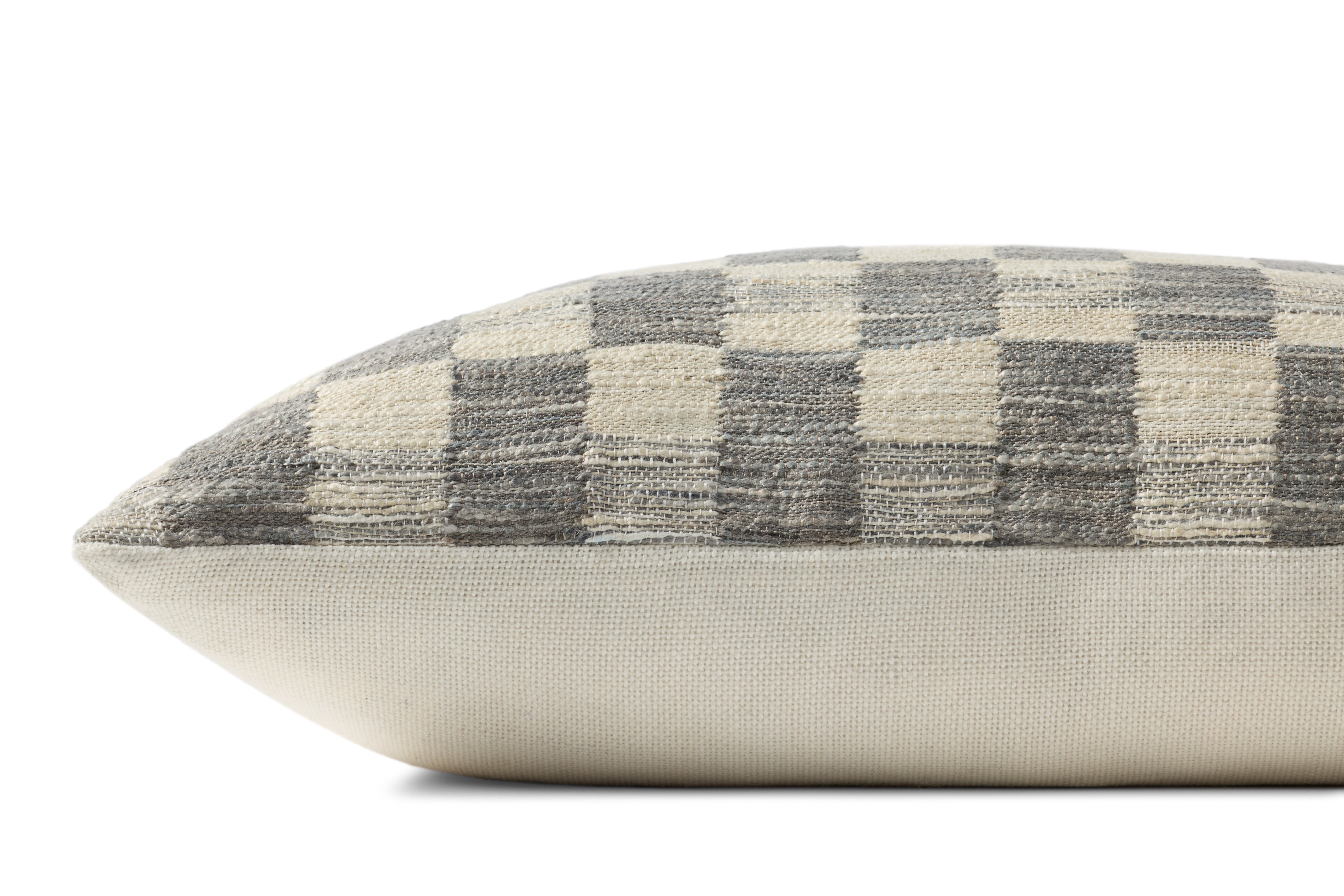 Amber Lewis x Loloi Adams Pillow - Charcoal / Ivory (PAL0049)