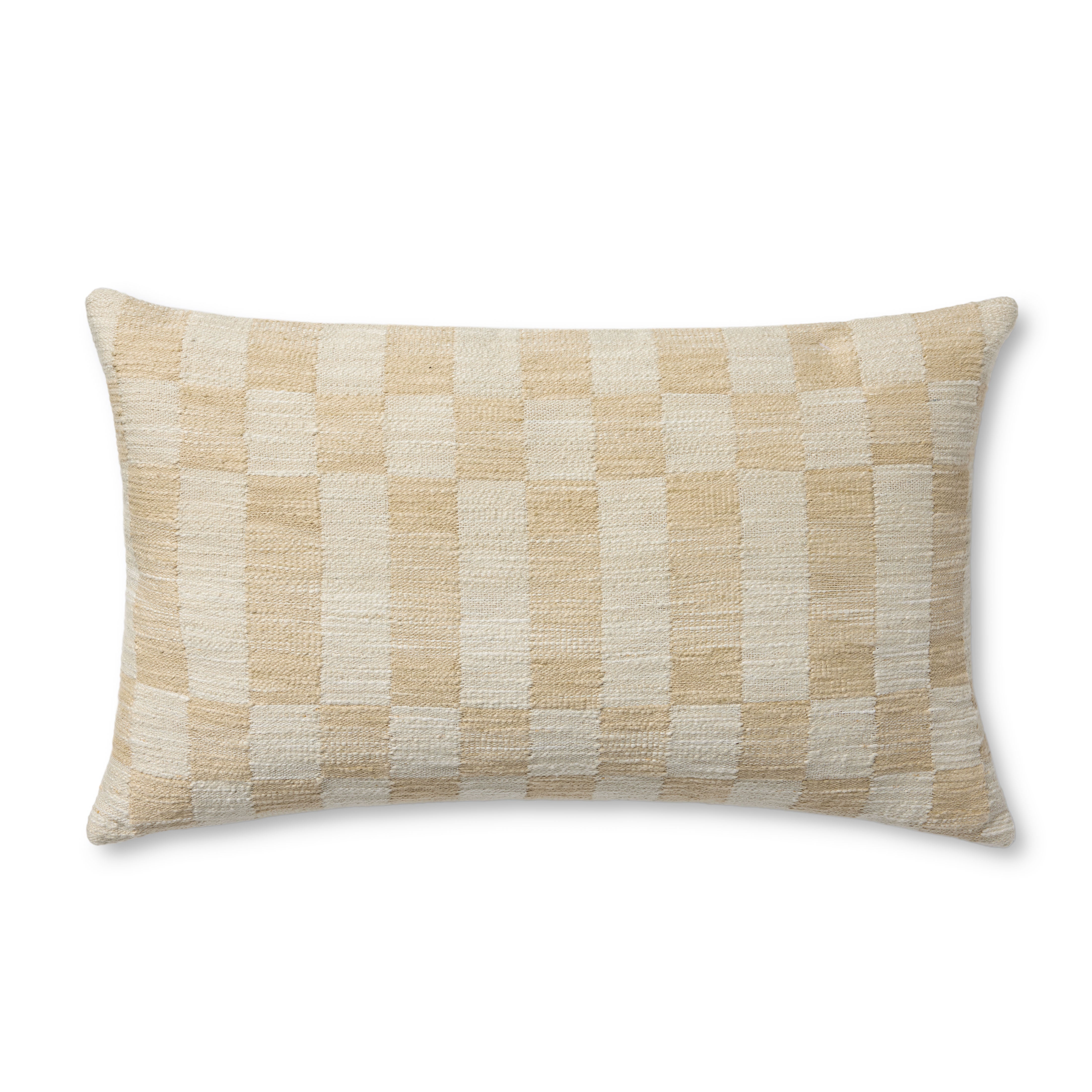 Amber Lewis x Loloi Adams Pillow - Sand / Ivory (PAL0049)