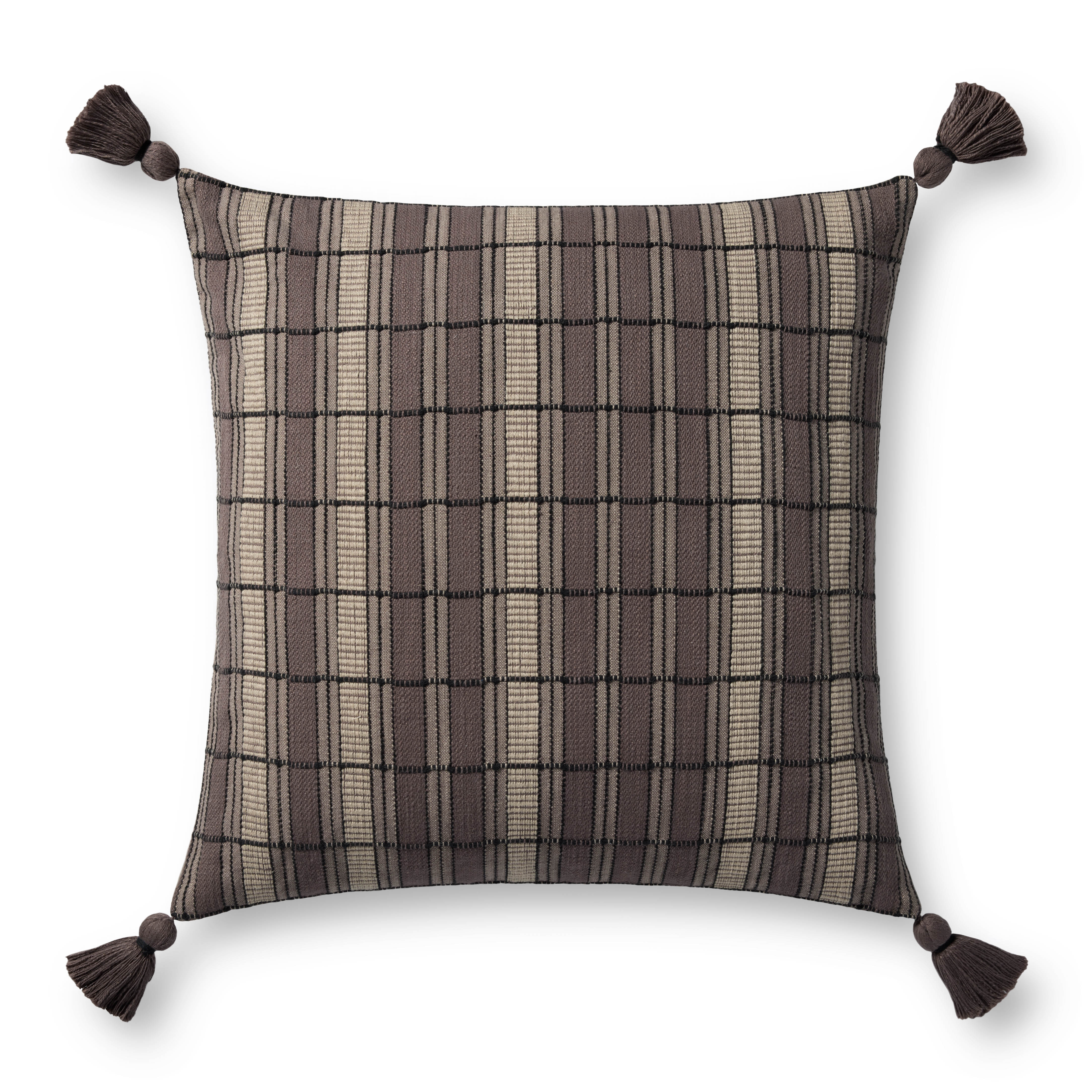 Brigette Romanek x Loloi Pillow - Brown / Beige (PBR0001)