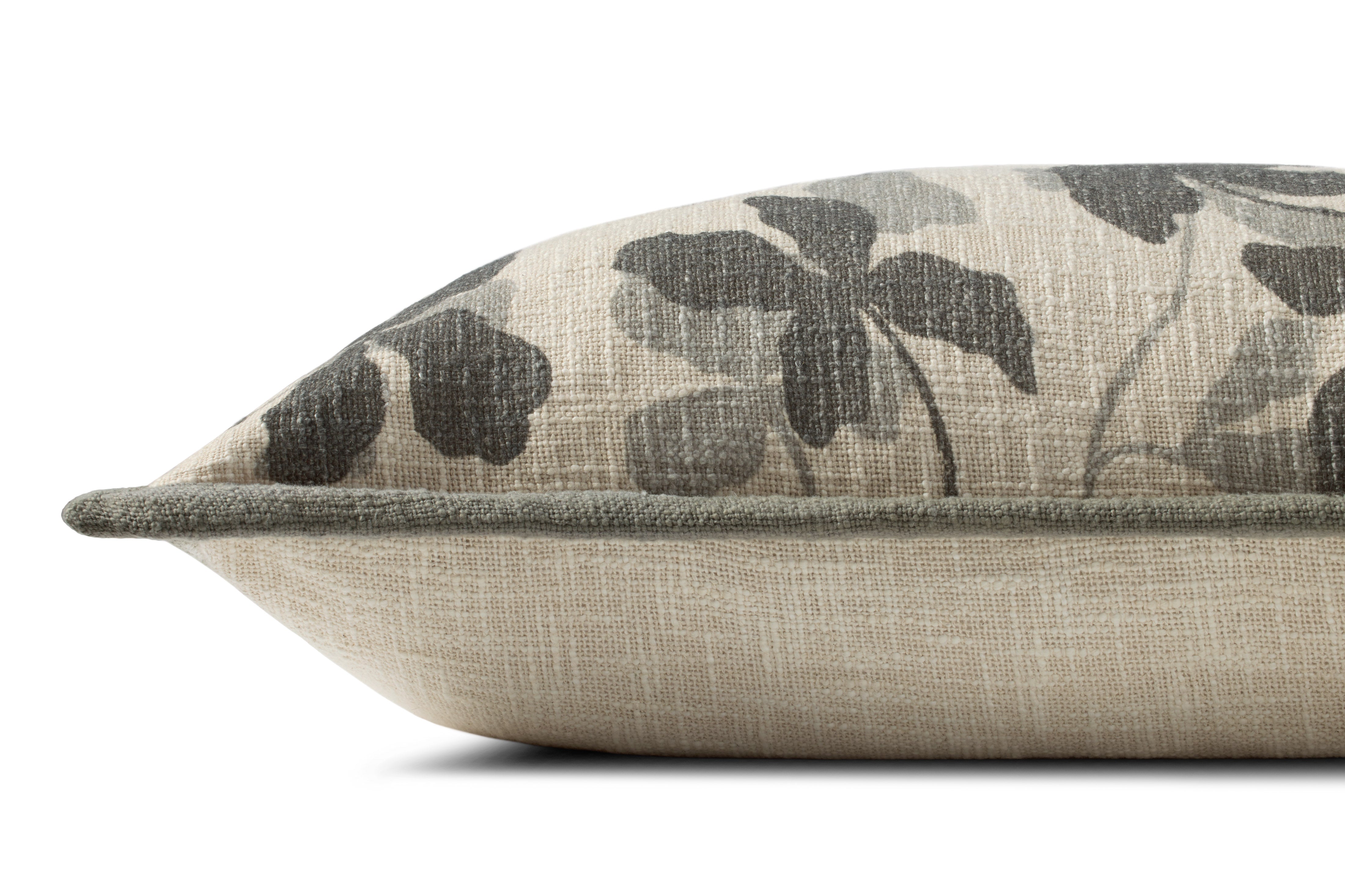 Brigette Romanek x Loloi Pillow - Charcoal / Natural (PBR0008)