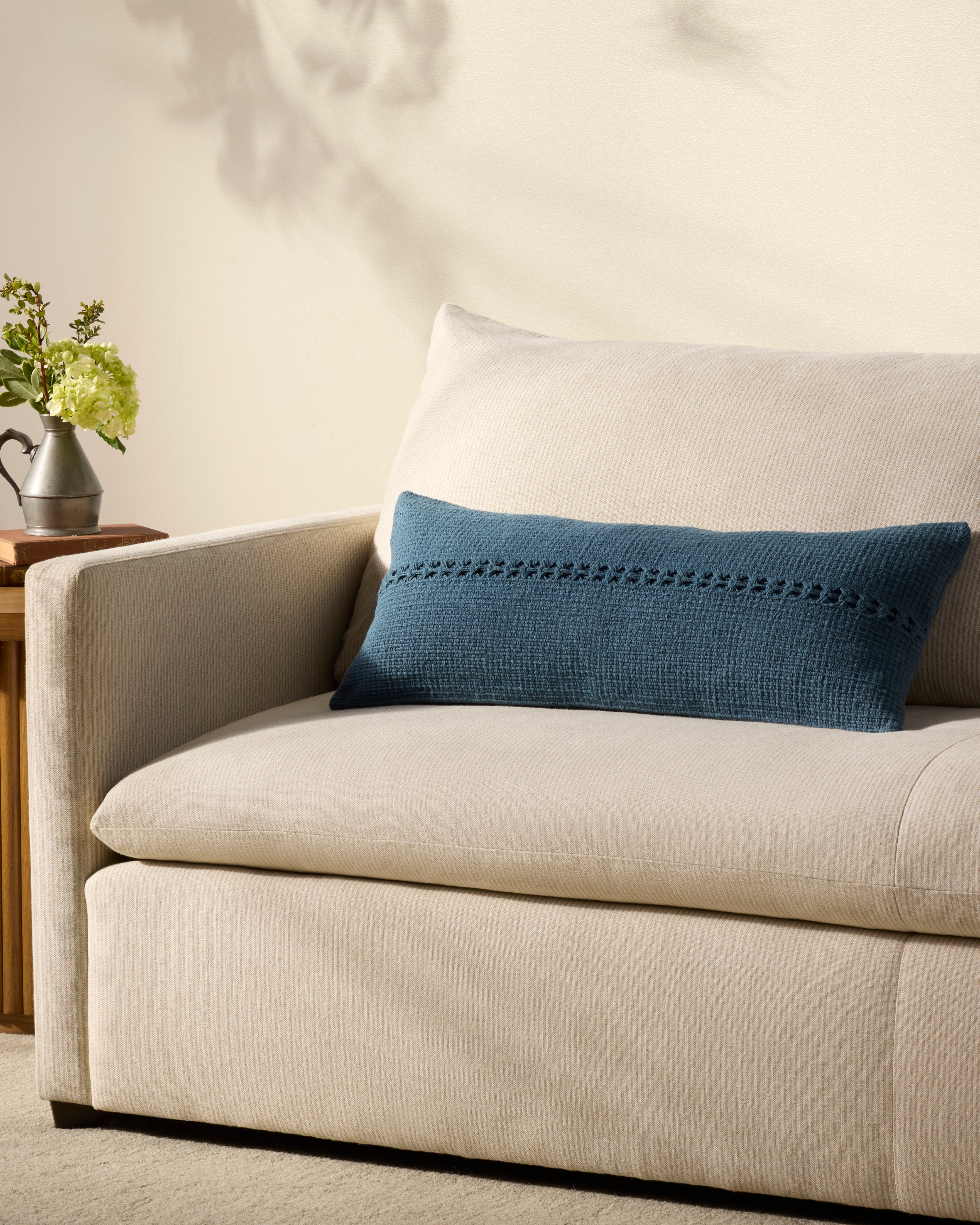 Chris Loves Julia x Loloi Harvey Pillow - Blue (PCJ0018)