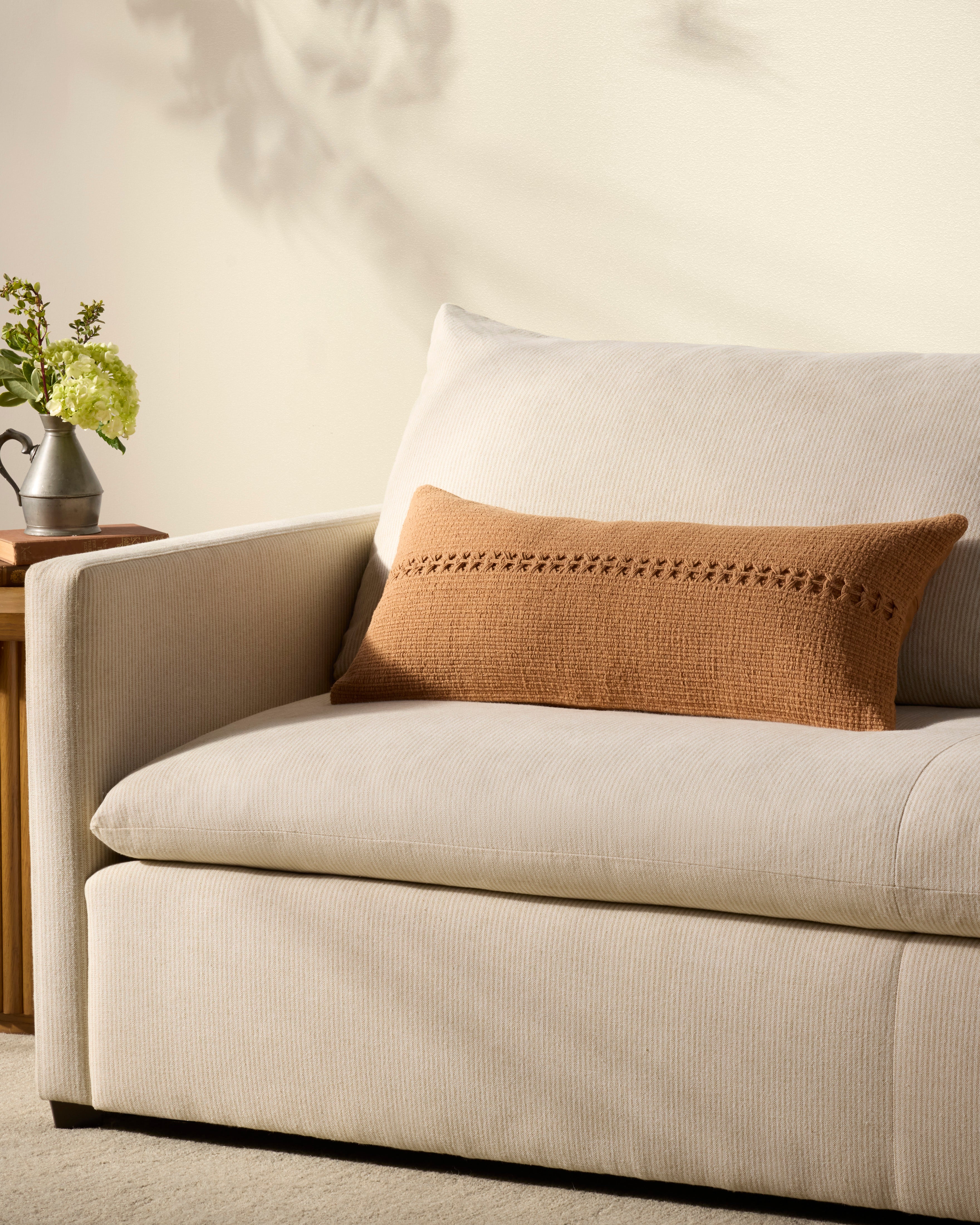 Chris Loves Julia x Loloi Harvey Pillow - Orange (PCJ0018)