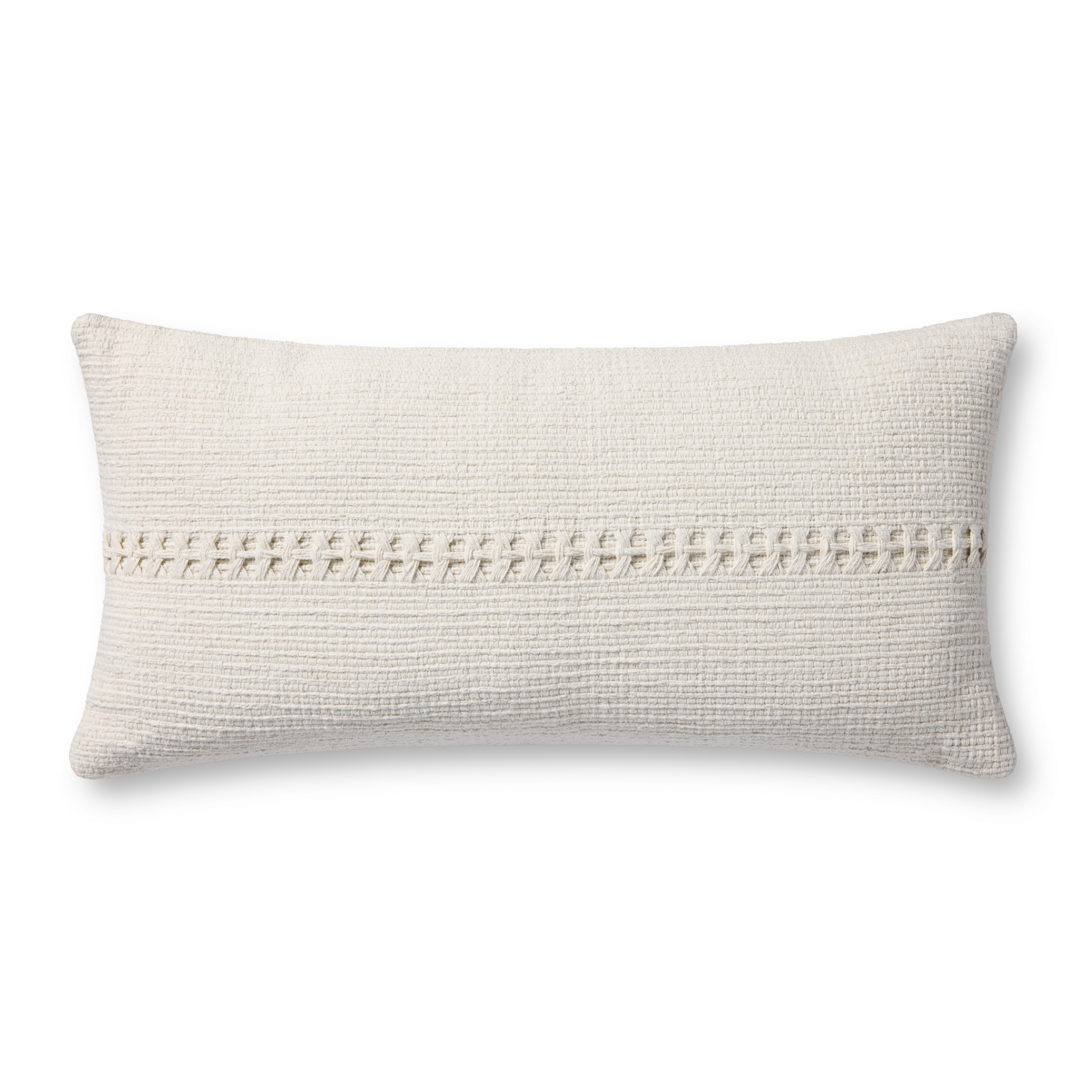 Chris Loves Julia x Loloi Harvey Pillow - White (PCJ0018)