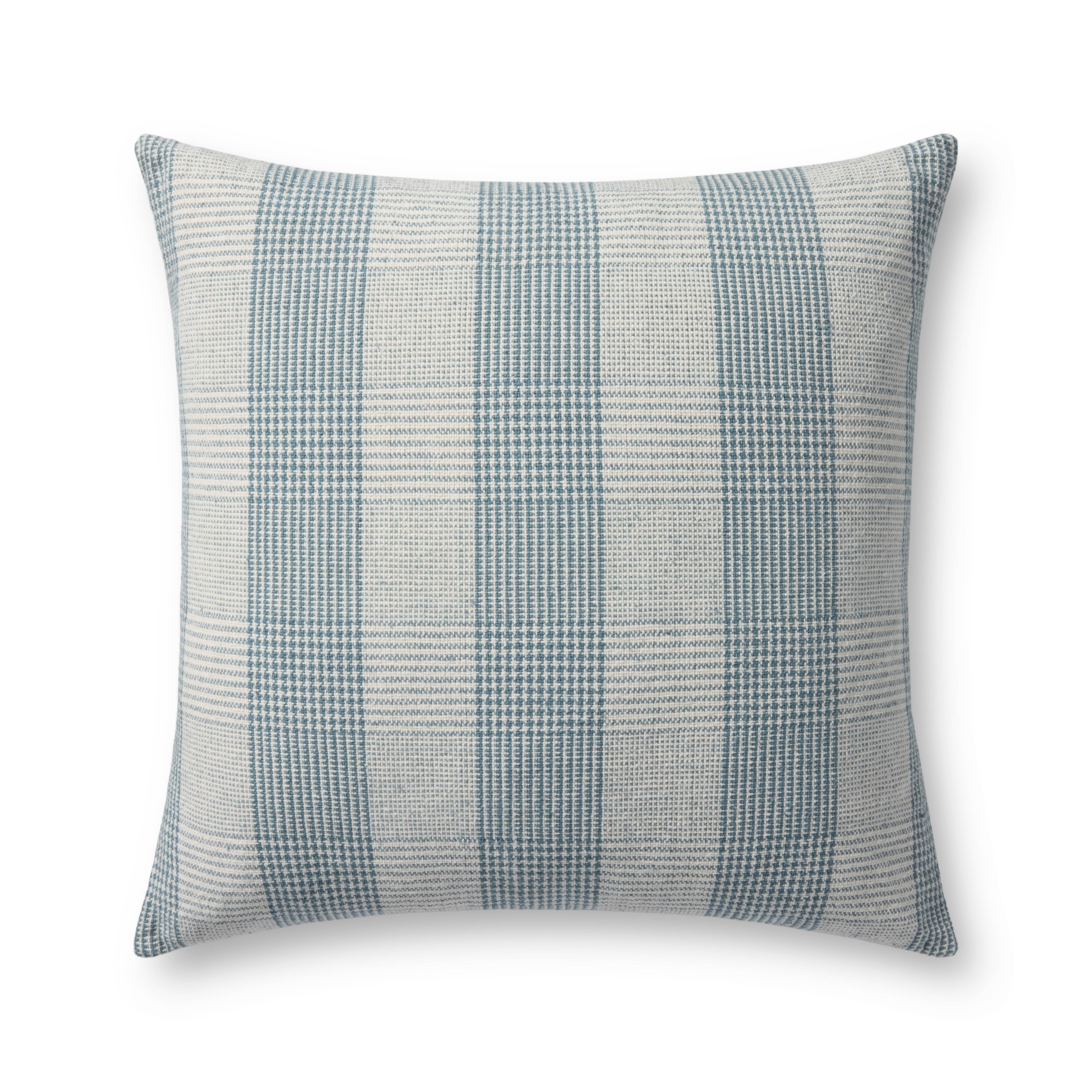 Chris Loves Julia x Loloi Auggie Pillow - Blue / White (PCJ0021)