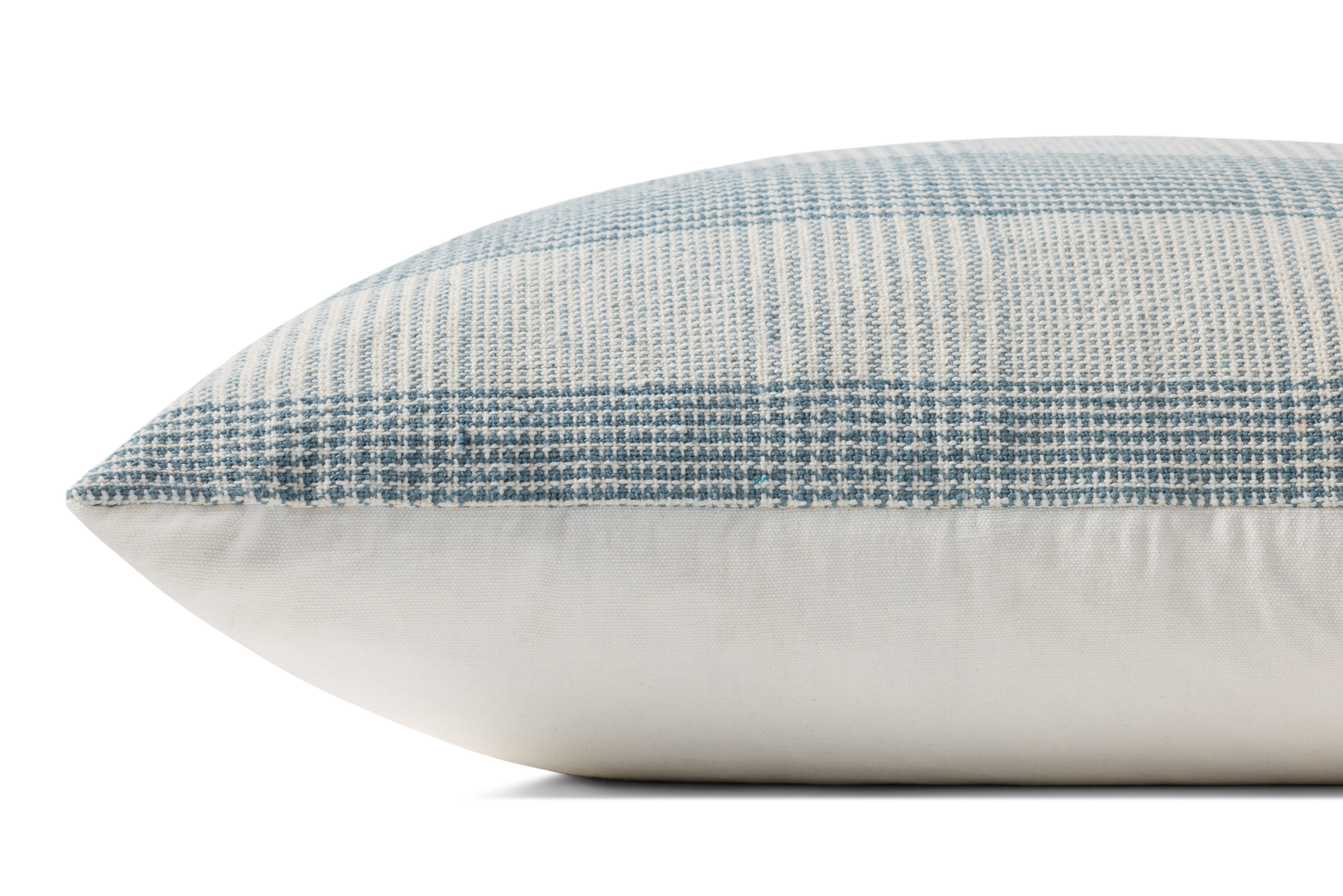 Chris Loves Julia x Loloi Auggie Pillow - Blue / White (PCJ0021)
