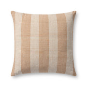 Chris Loves Julia x Loloi Auggie Pillow - Orange / White (PCJ0021)