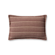 Chris Loves Julia x Loloi Howie Pillow - Wine / Natural (PCJ0023)