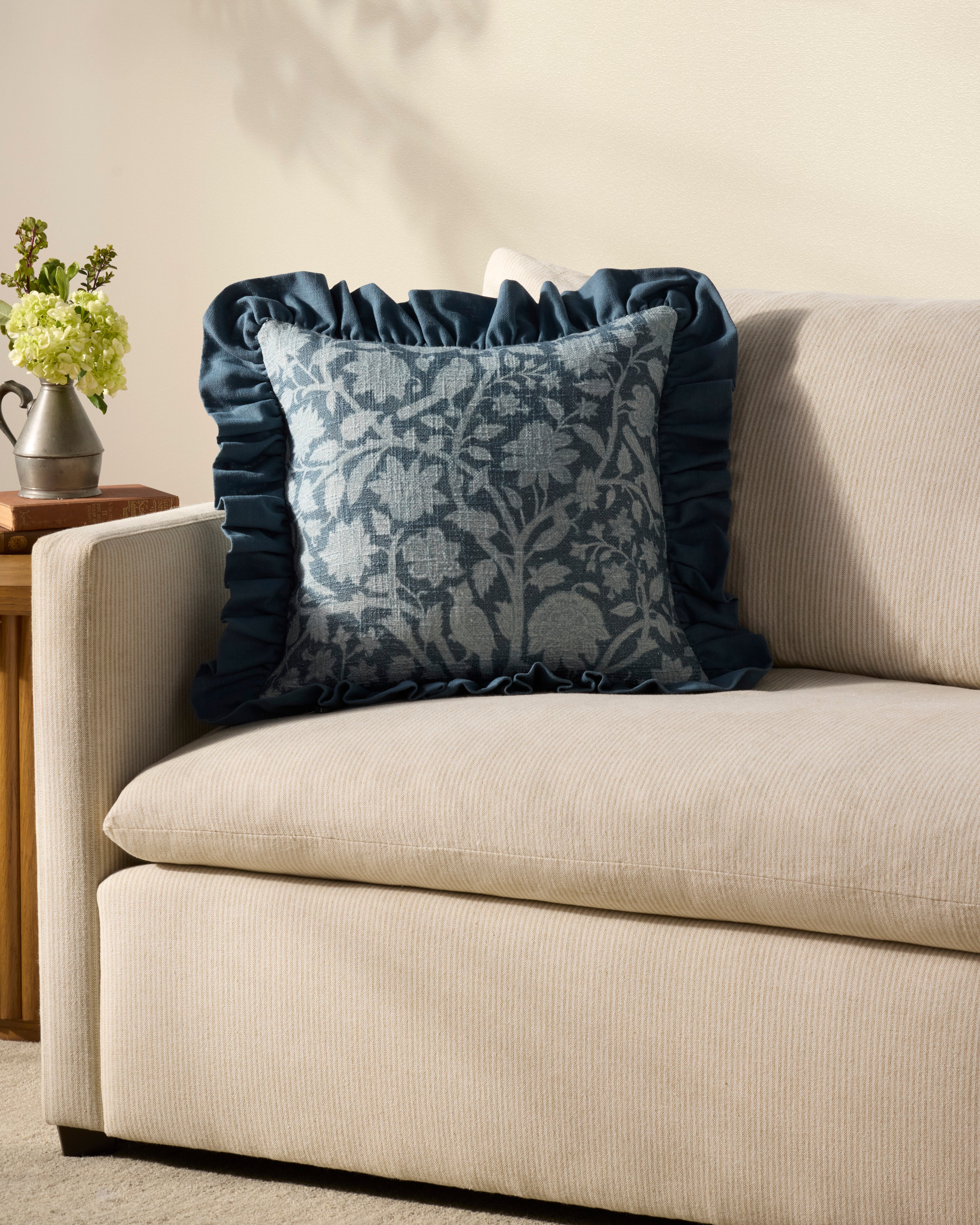 Chris Loves Julia x Loloi Kathleen Pillow - Blue (PCJ0026)