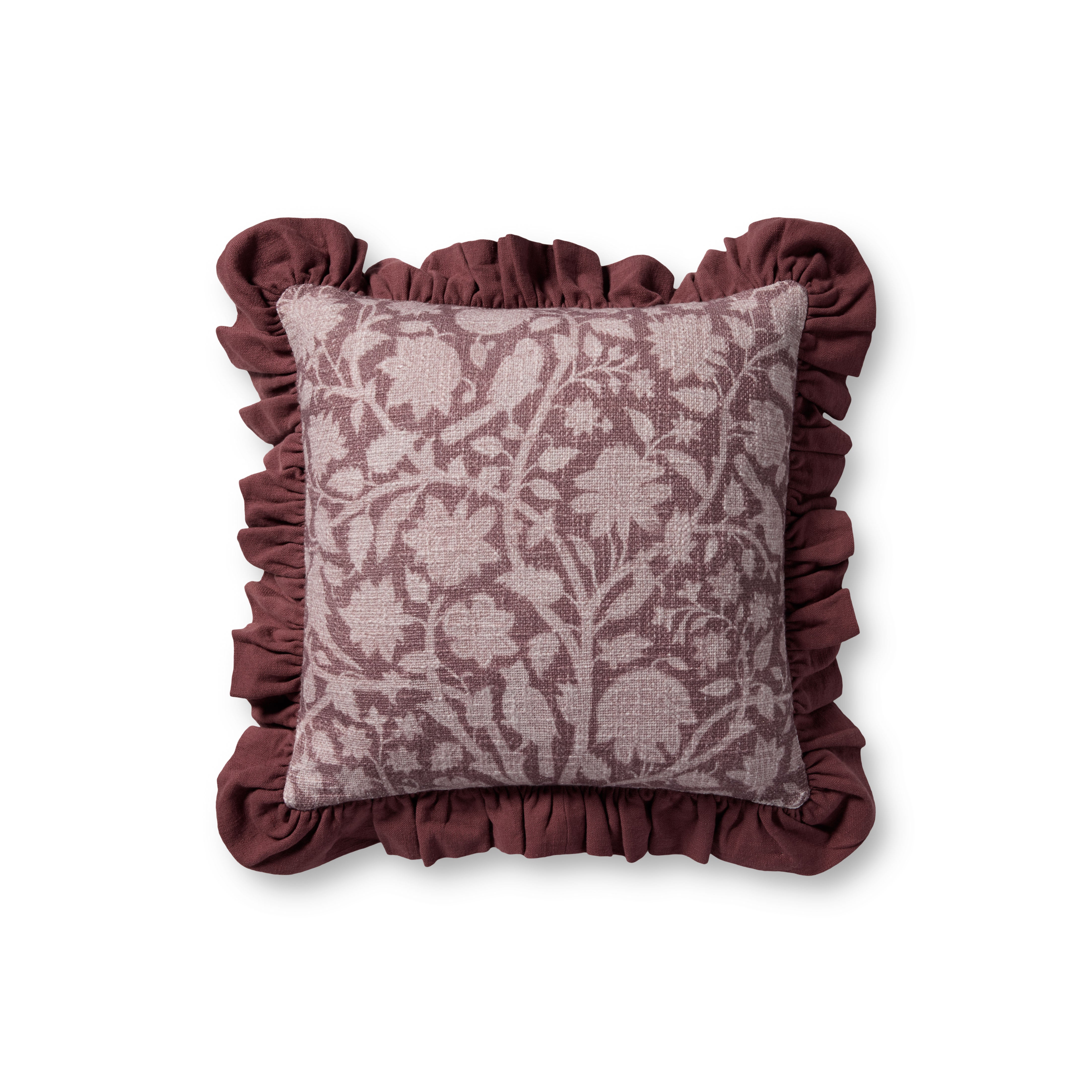 Chris Loves Julia x Loloi Kathleen Pillow - Wine (PCJ0026)