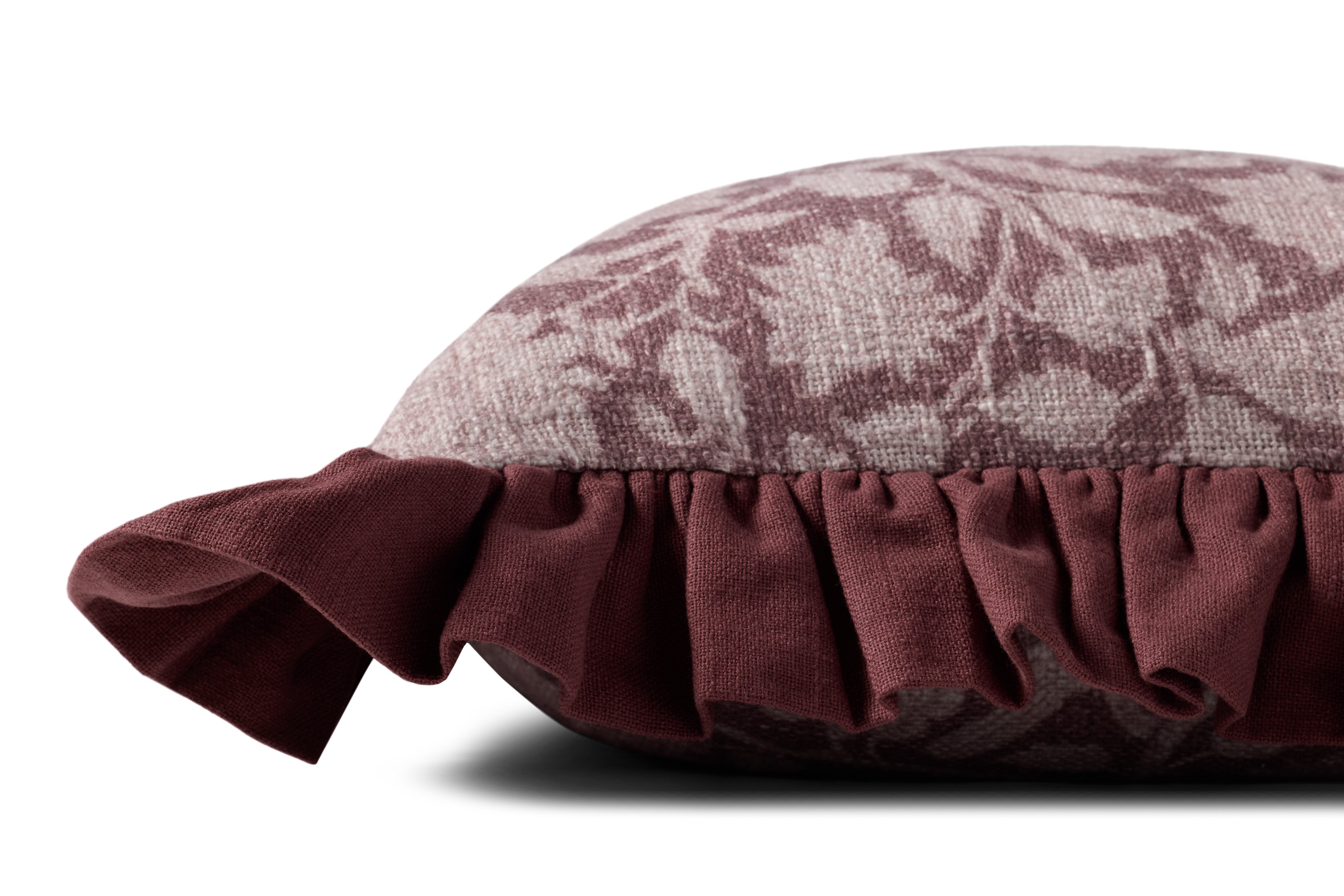 Chris Loves Julia x Loloi Kathleen Pillow - Wine (PCJ0026)