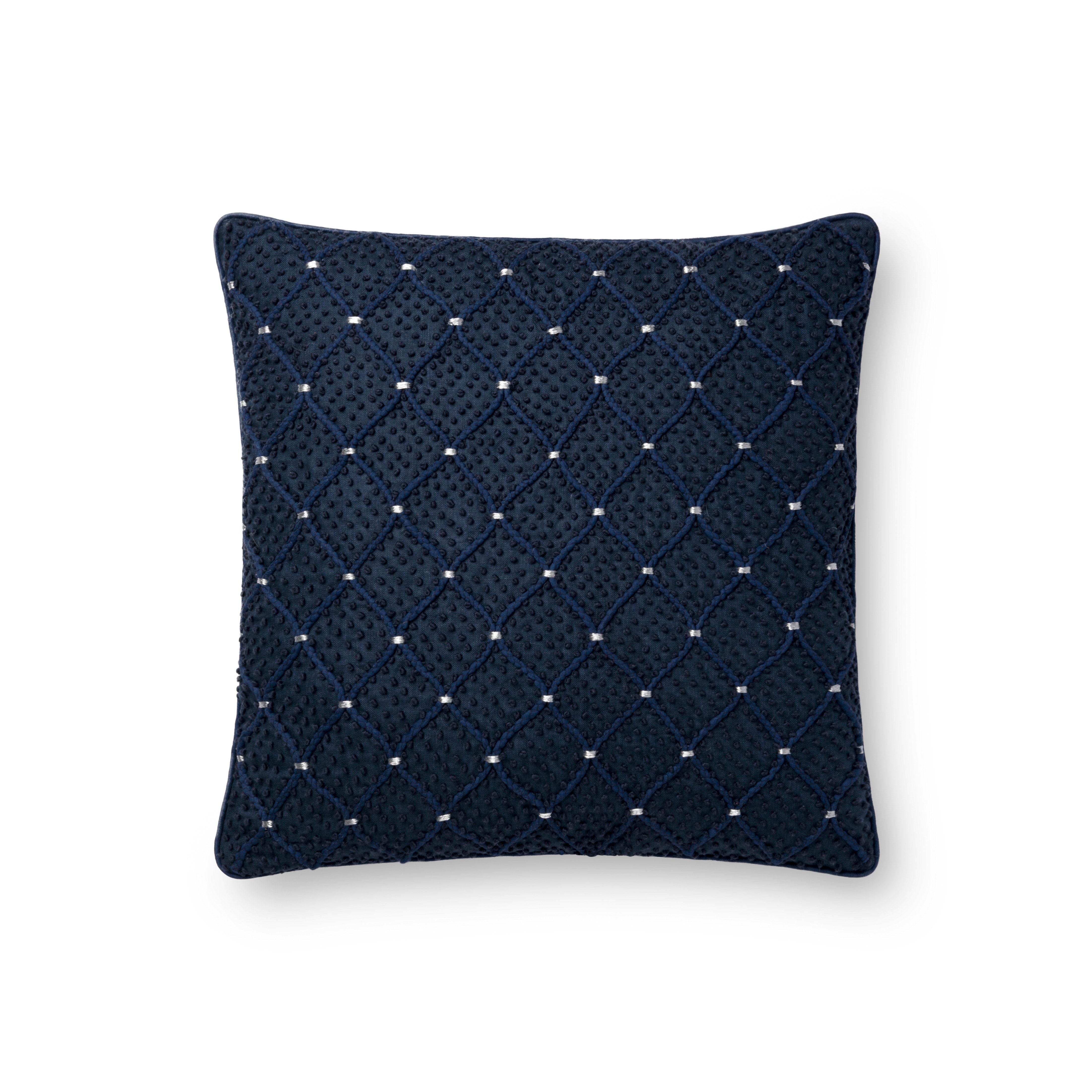Loloi Pillow - Navy / Silver (P0675)