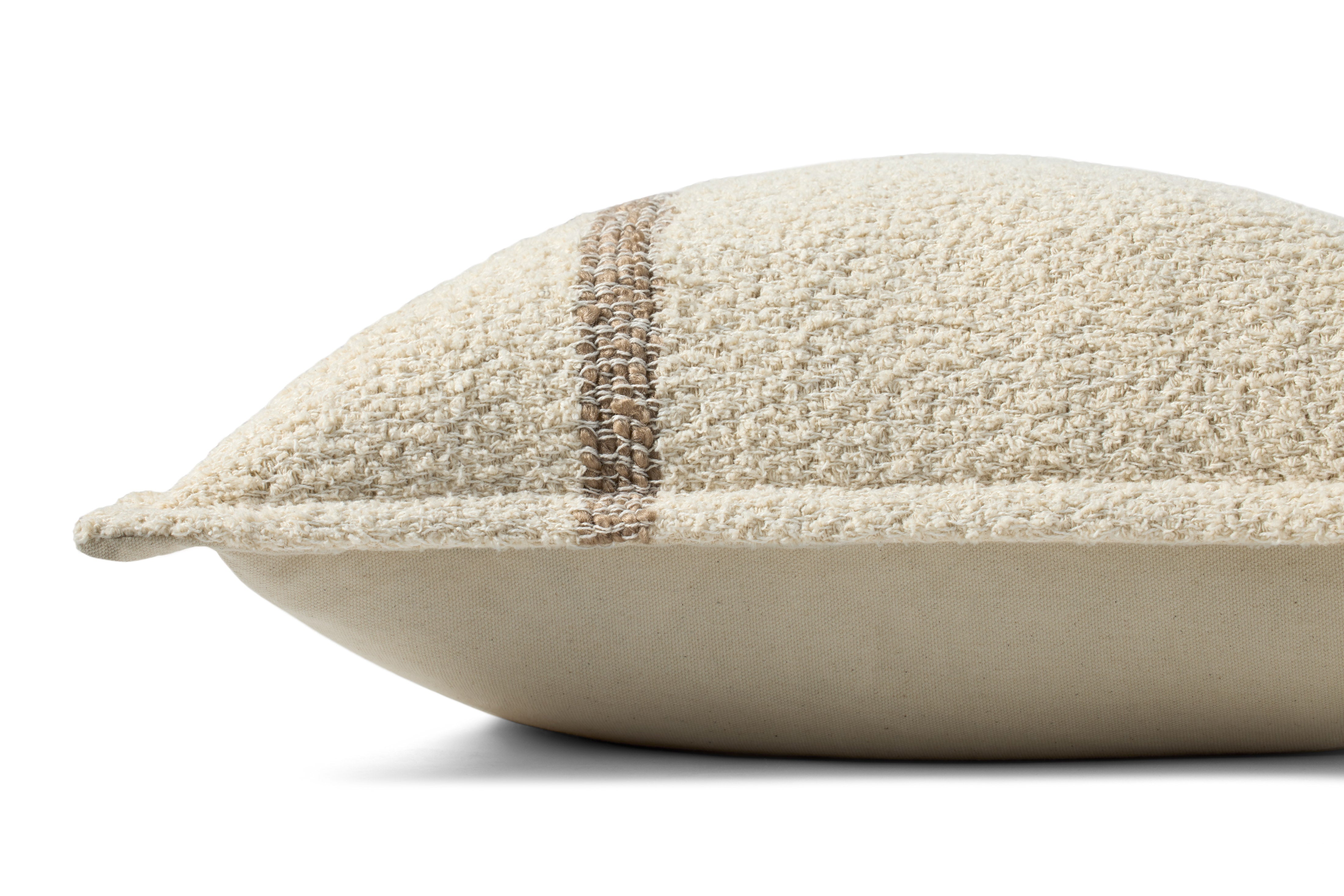 Brigette Romanek x Loloi Pillow - Natural / Tan (PBR0014)