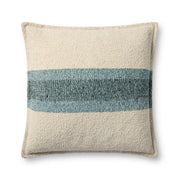 Brigette Romanek x Loloi Pillow - Natural / Blue (PBR0016)