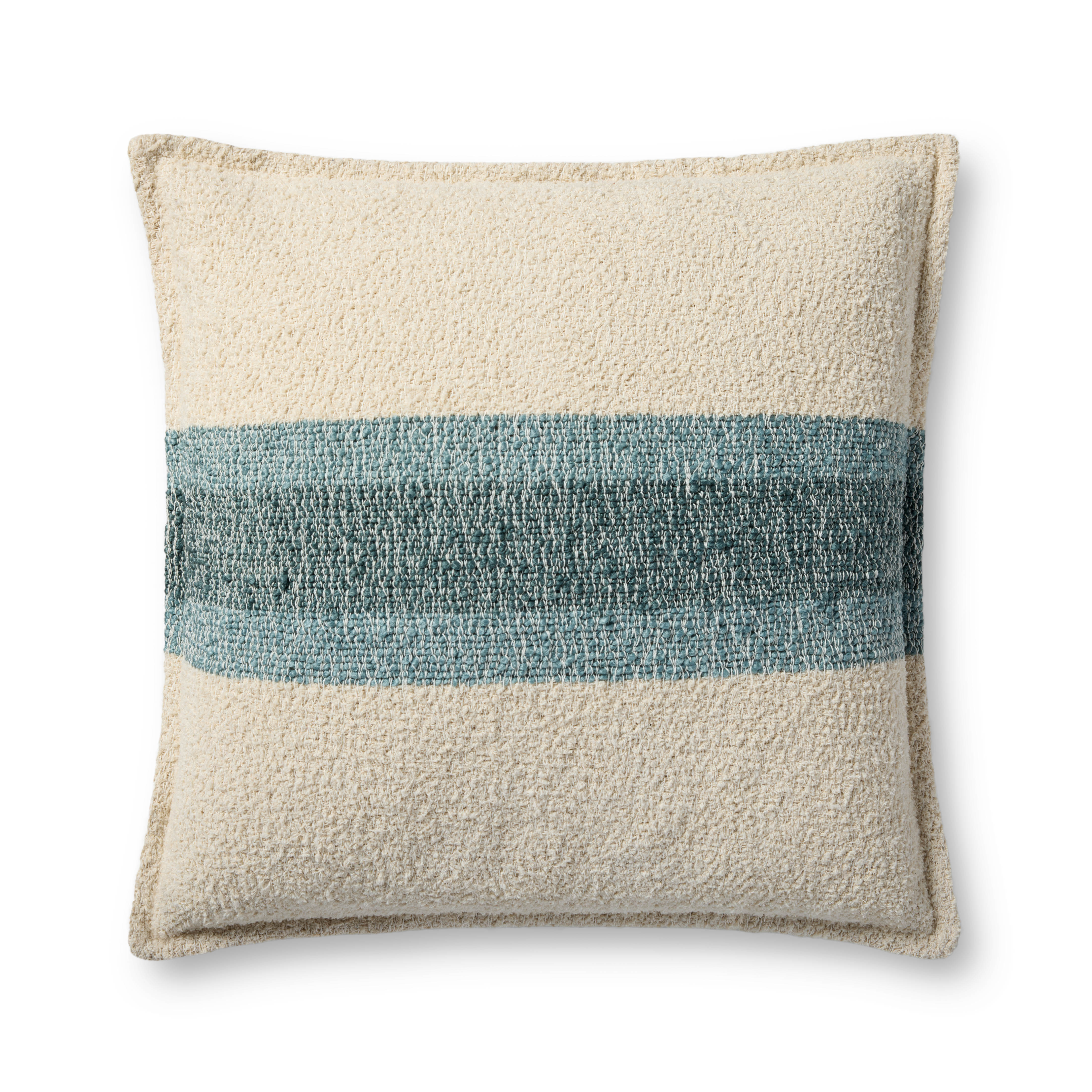 Brigette Romanek x Loloi Pillow - Natural / Blue (PBR0016)