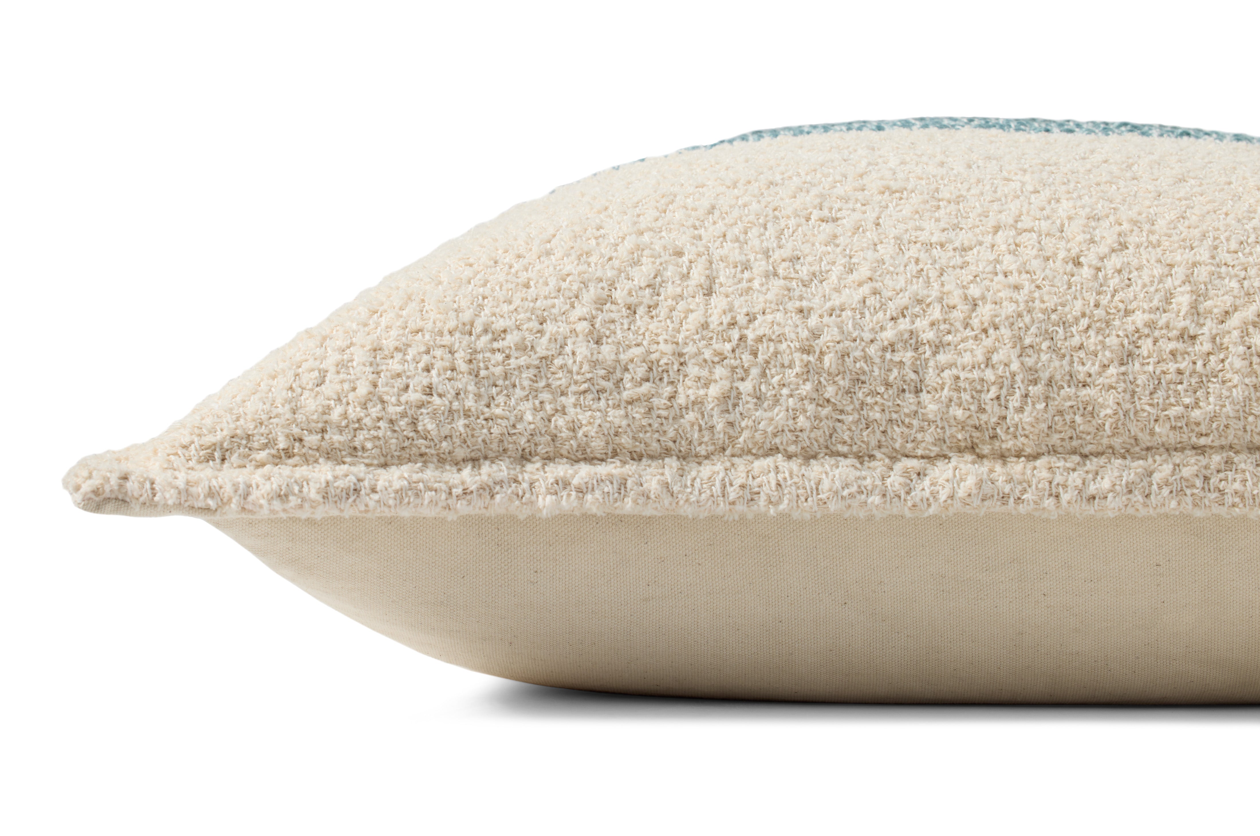 Brigette Romanek x Loloi Pillow - Natural / Blue (PBR0016)