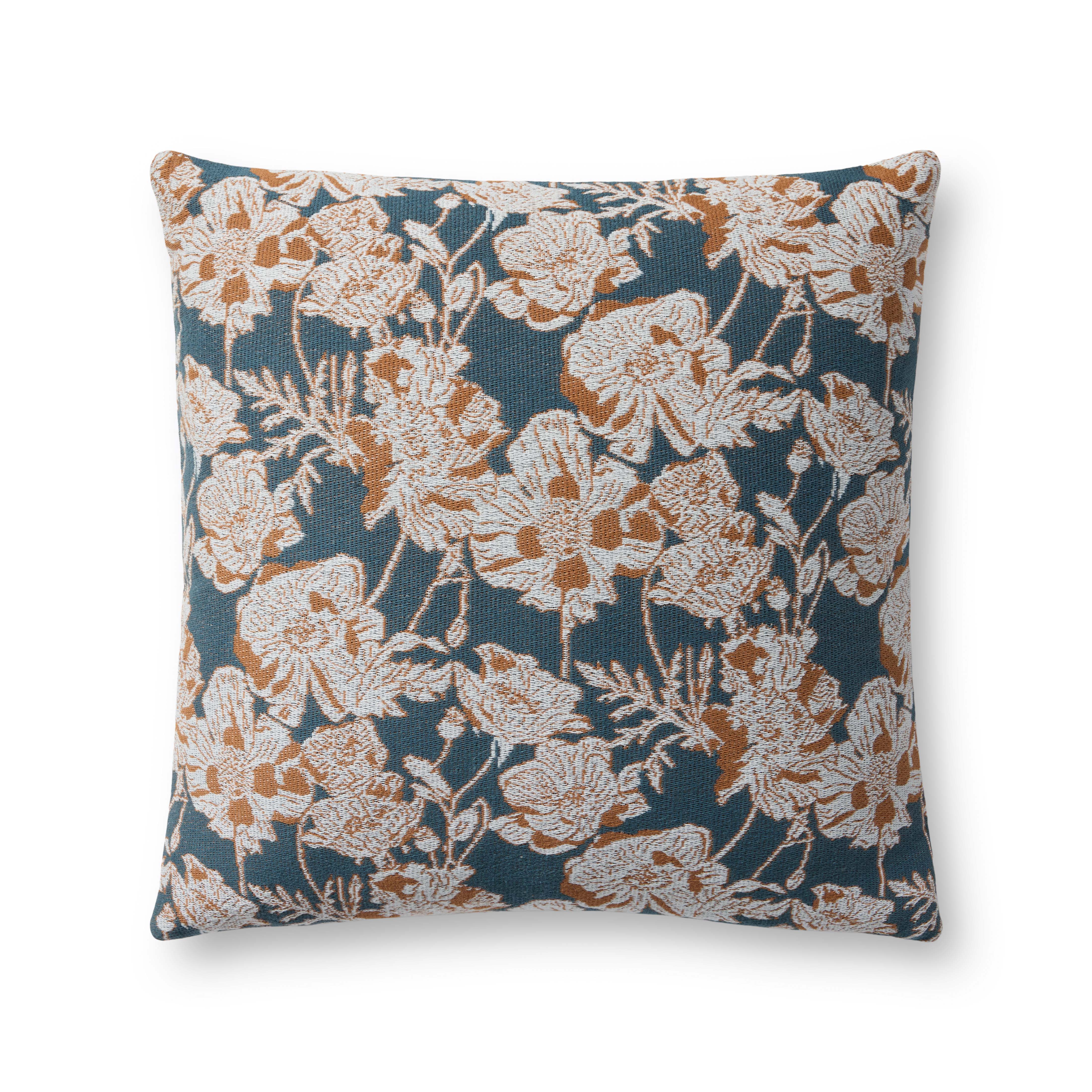 Chris Loves Julia x Loloi Matilda Pillow - Blue / Orange (PCJ0031)
