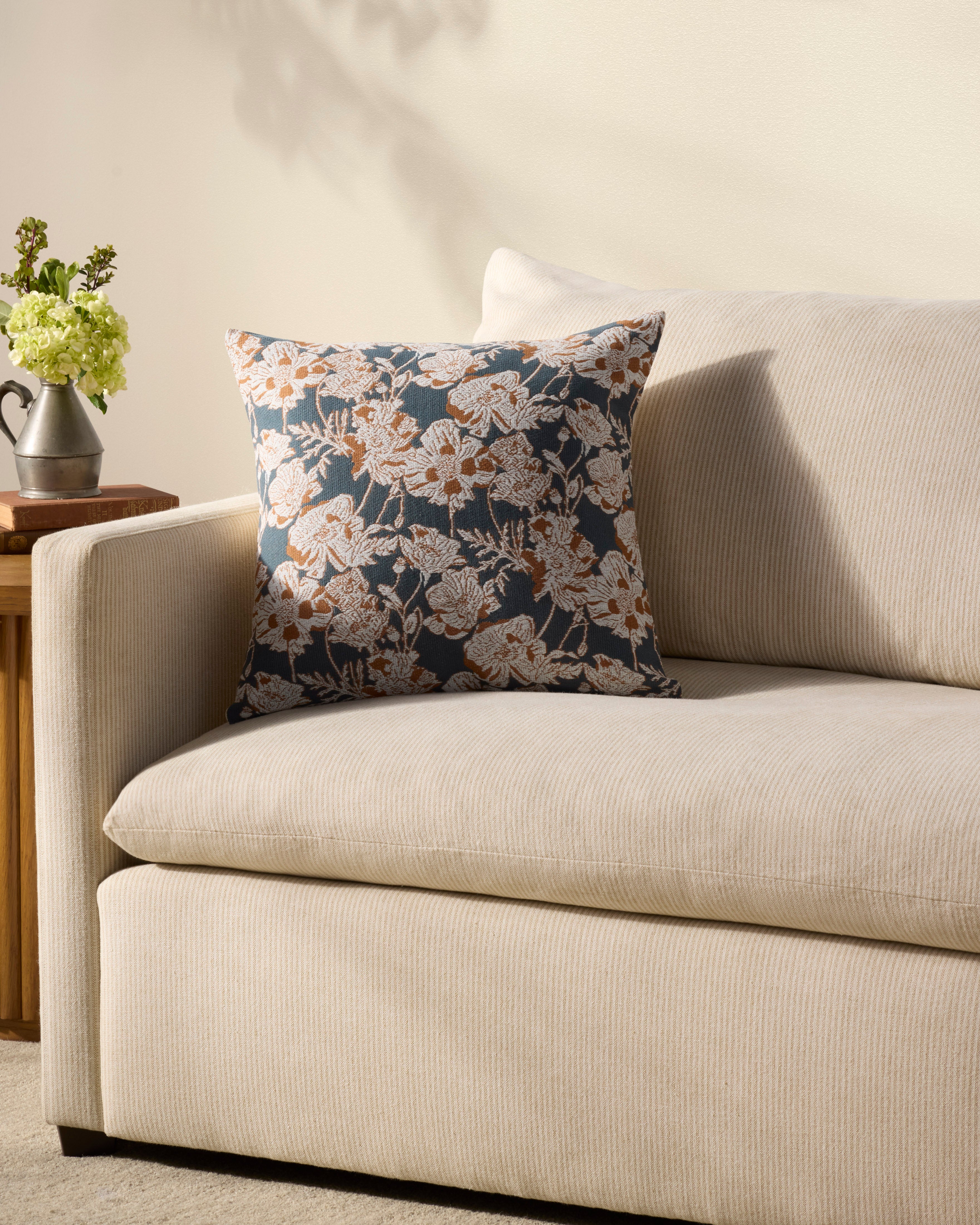Chris Loves Julia x Loloi Matilda Pillow - Blue / Orange (PCJ0031)