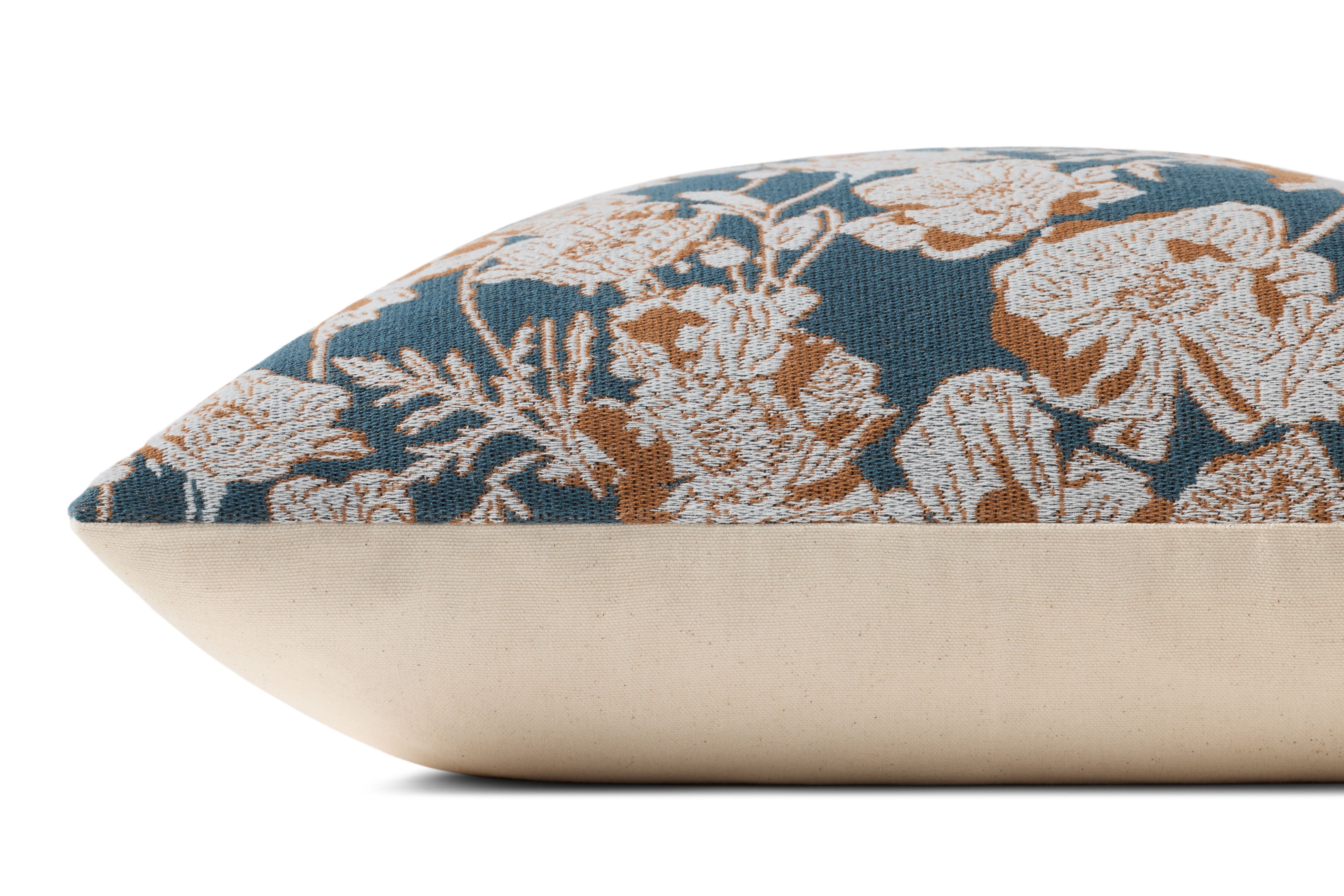 Chris Loves Julia x Loloi Matilda Pillow - Blue / Orange (PCJ0031)