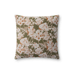 Chris Loves Julia x Loloi Matilda Pillow - Olive / Orange (PCJ0031)