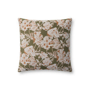 Chris Loves Julia x Loloi Matilda Pillow - Olive / Orange (PCJ0031)