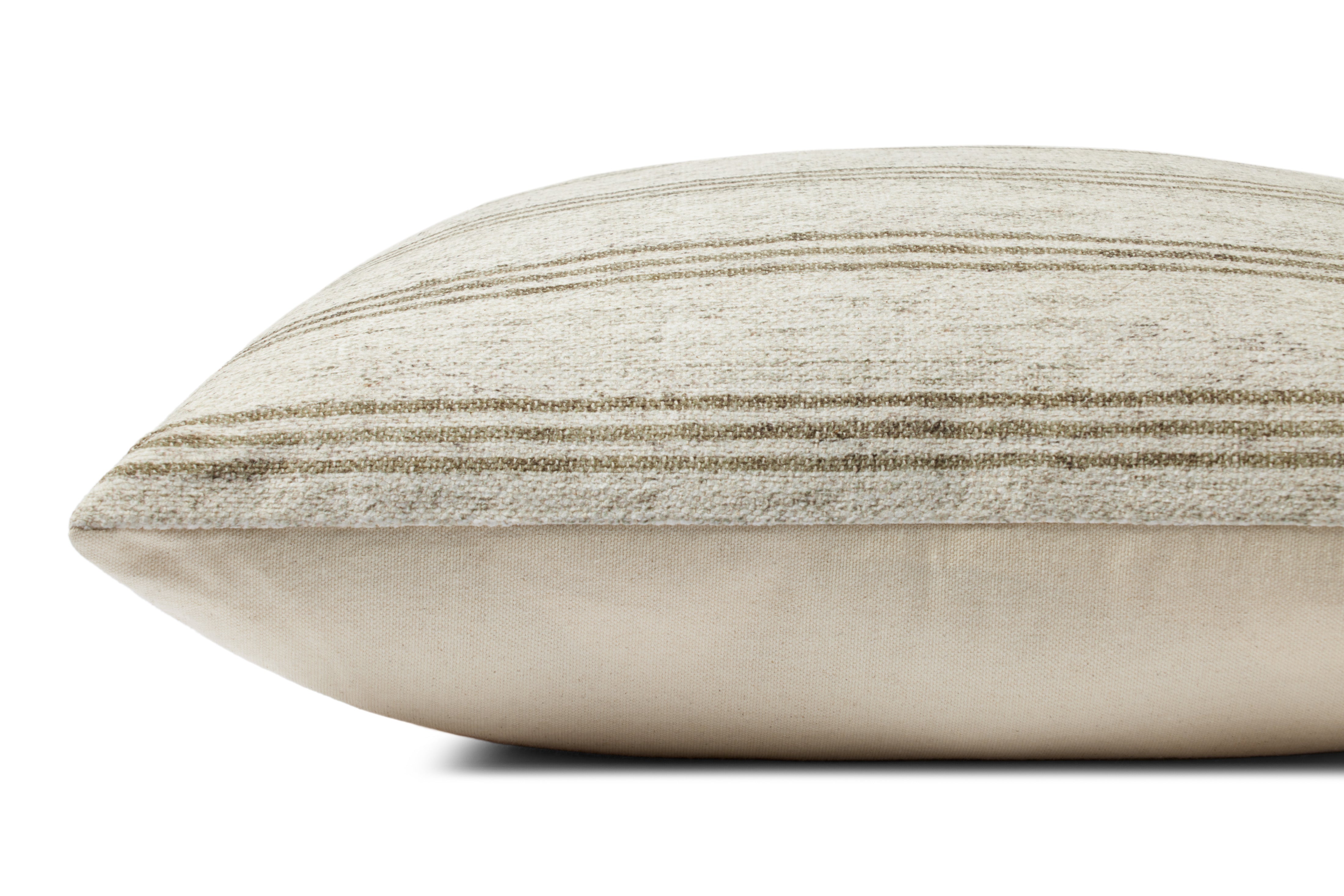 Amber Lewis x Loloi Zephyr Pillow - Ivory / Olive (PAL0040)