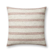 Amber Lewis x Loloi Zephyr Pillow - Natural / Wine (PAL0040)