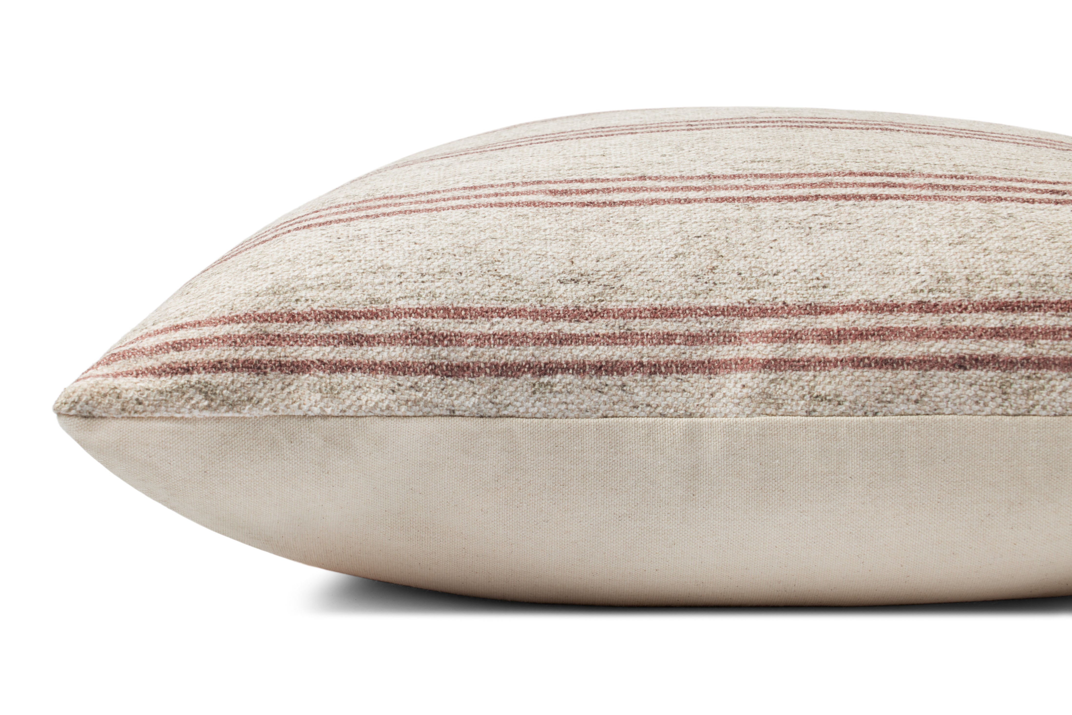 Amber Lewis x Loloi Zephyr Pillow - Natural / Wine (PAL0040)