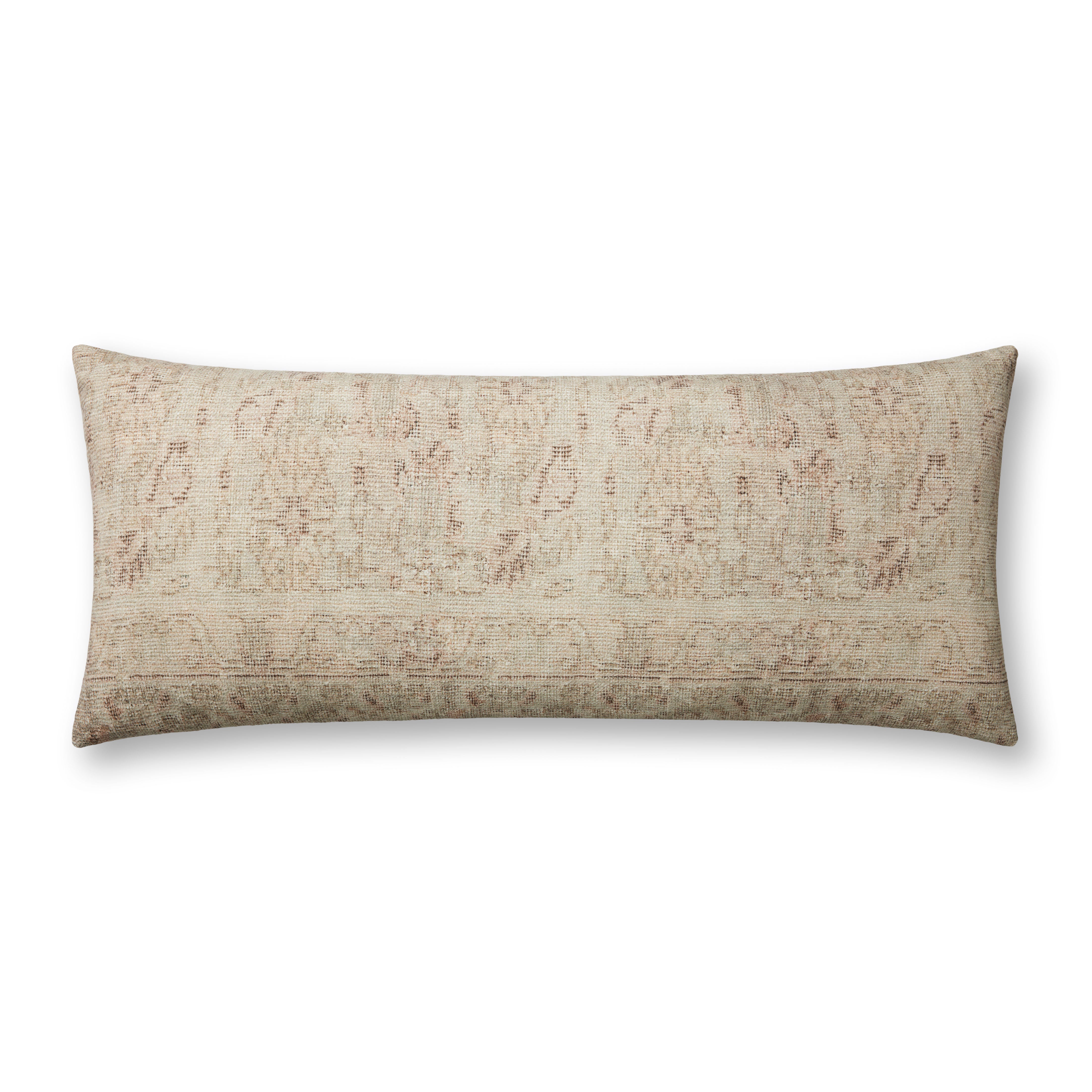 Amber Lewis x Loloi Celestia Pillow - Natural / Wine (PAL0041)