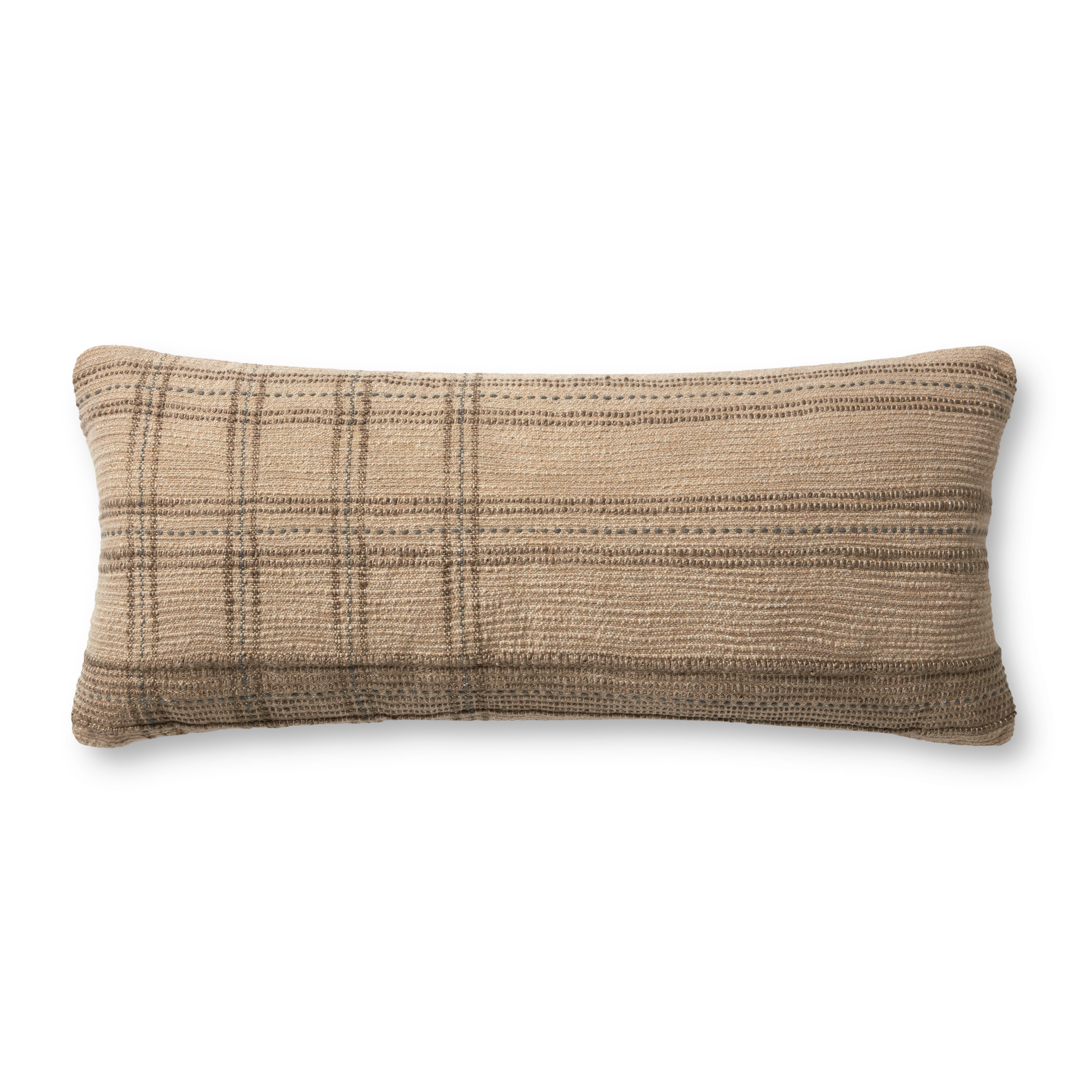 Angela Rose x Loloi Calista Pillow - Tan / Slate (PAR0018)
