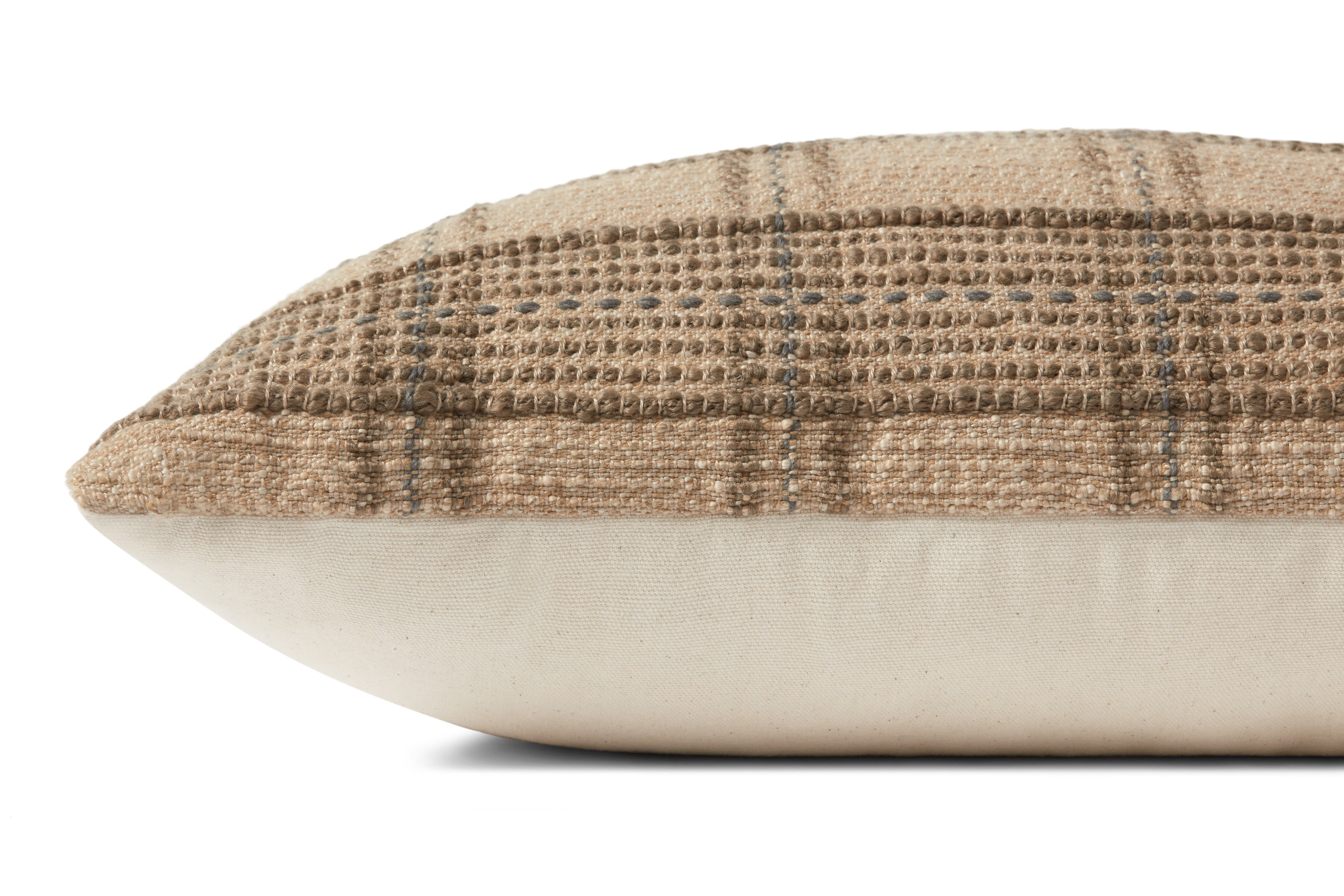 Angela Rose x Loloi Calista Pillow - Tan / Slate (PAR0018)