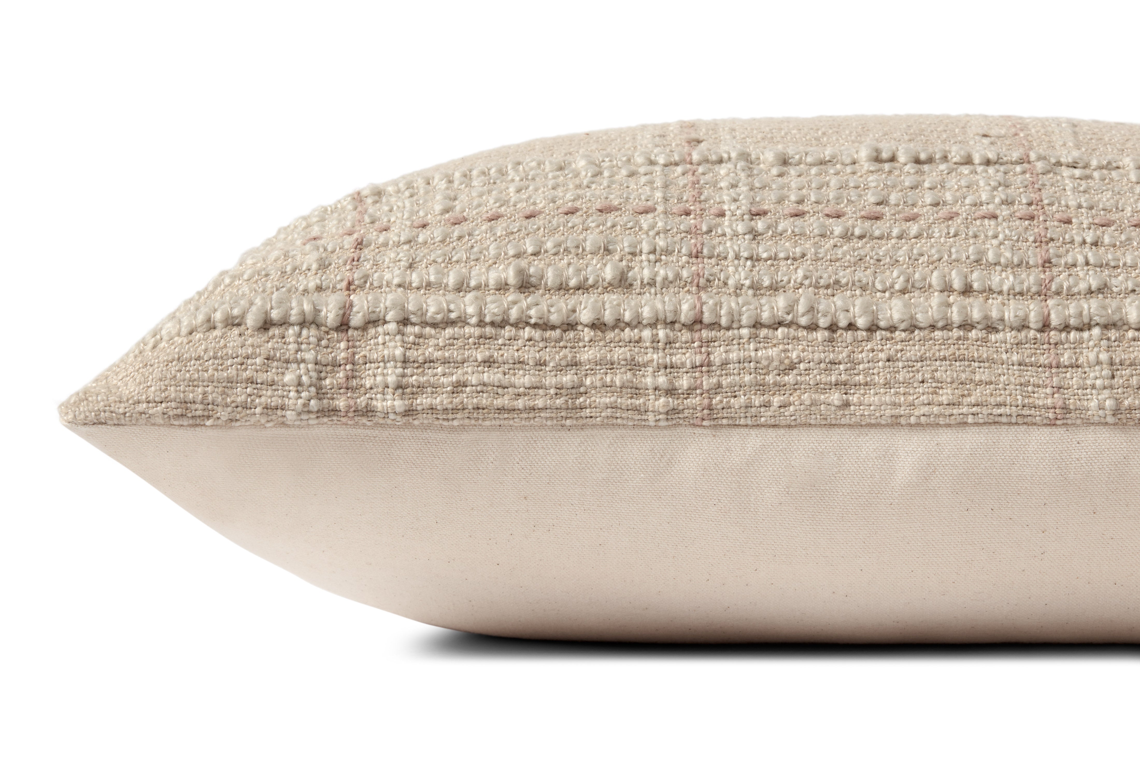 Angela Rose x Loloi Calista Pillow - Ivory / Blush (PAR0019)