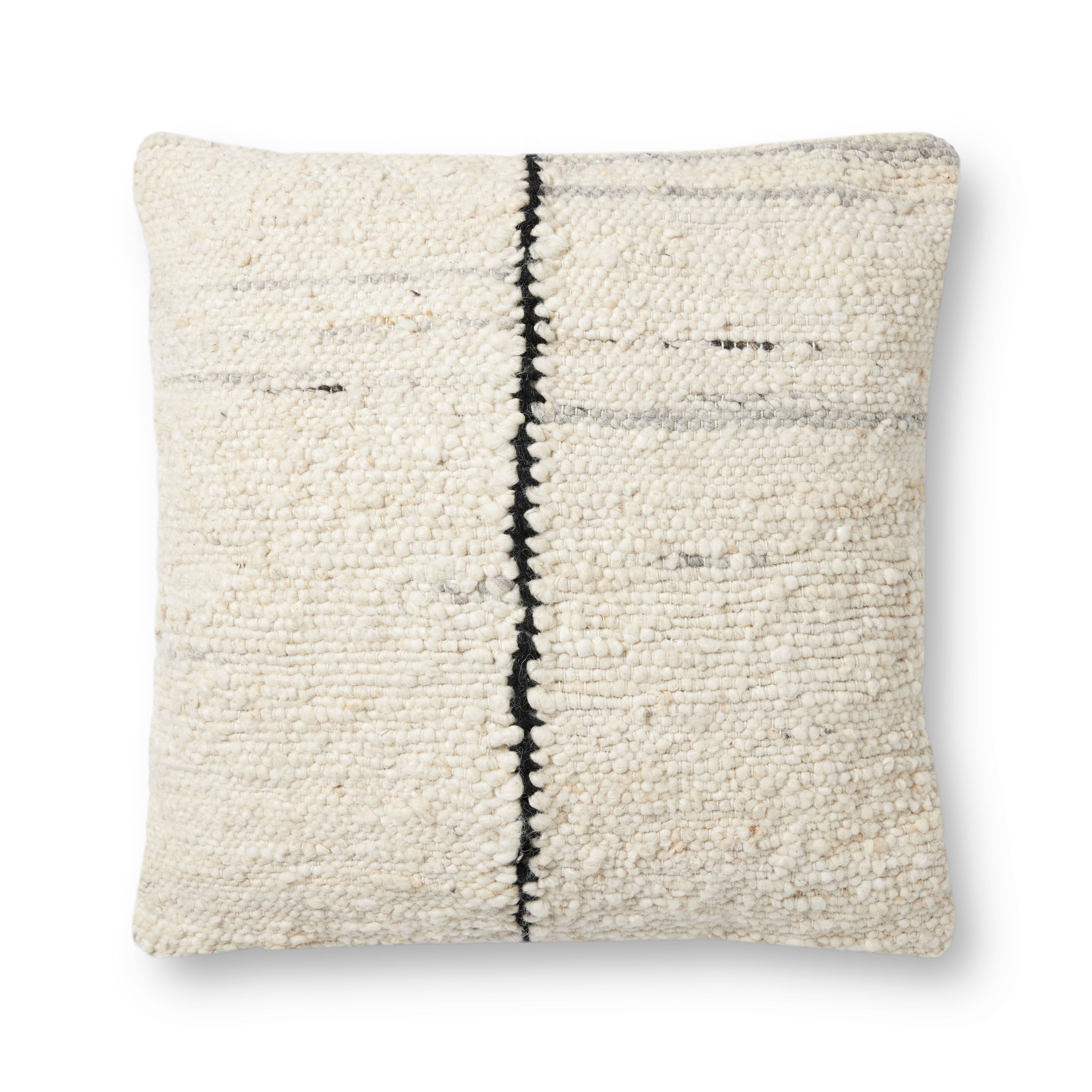 Amber Lewis x Loloi Carla Pillow - Ivory / Black (PAL0030)