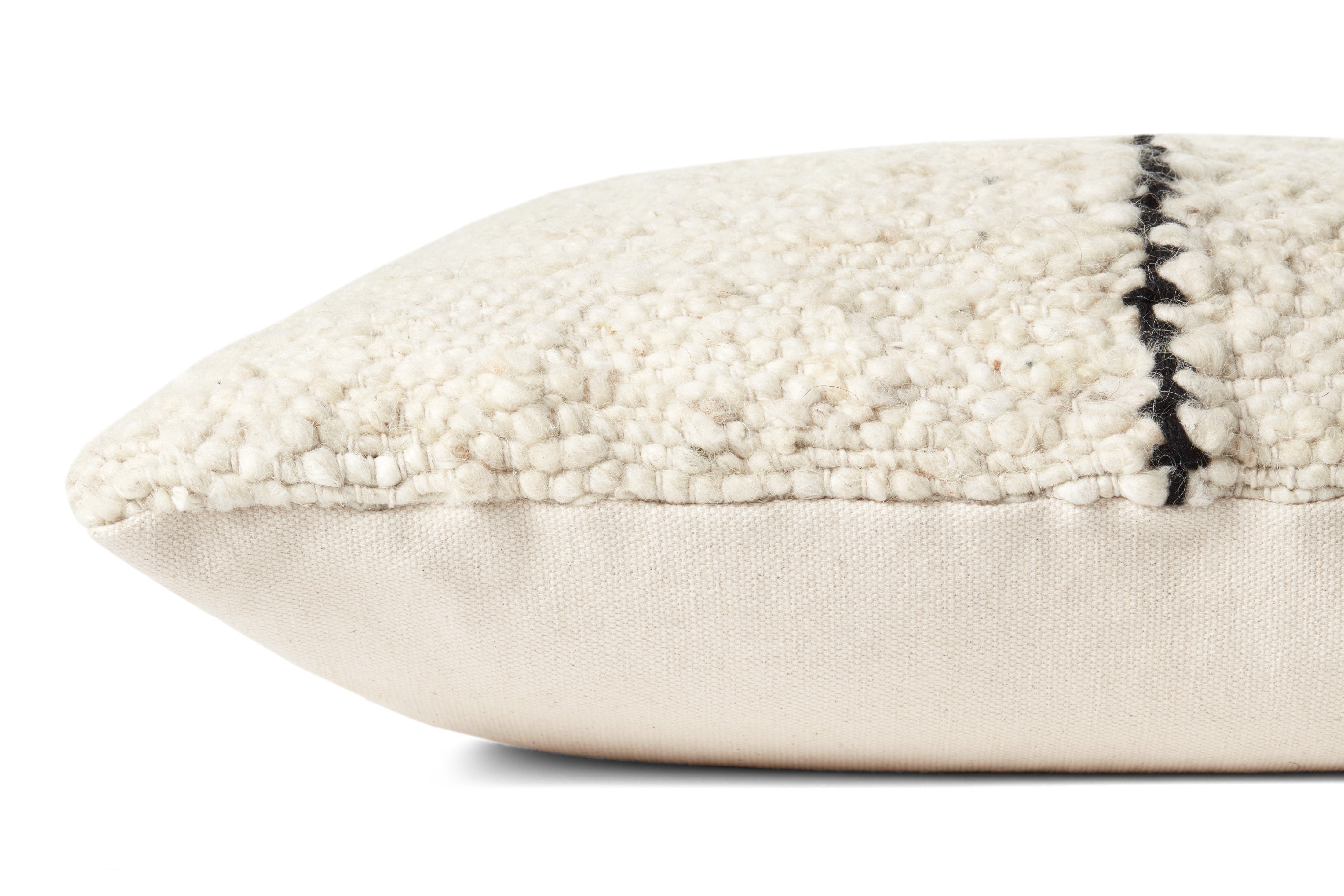 Amber Lewis x Loloi Carla Pillow - Ivory / Black (PAL0030)