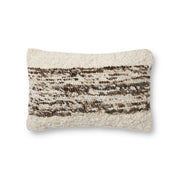Amber Lewis x Loloi Joan Pillow - Ivory / Tobacco (PAL0032)
