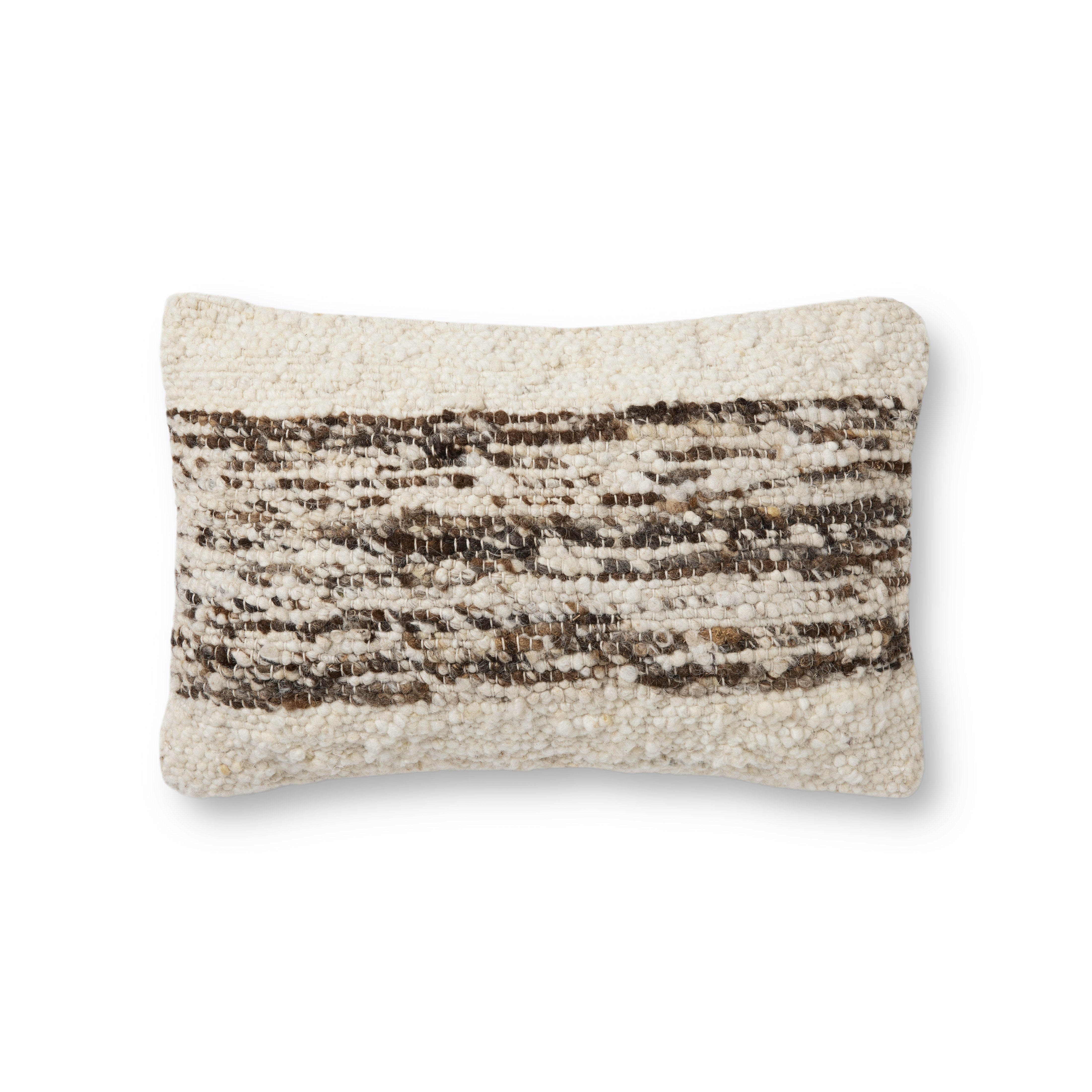 Amber Lewis x Loloi Joan Pillow - Ivory / Tobacco (PAL0032)